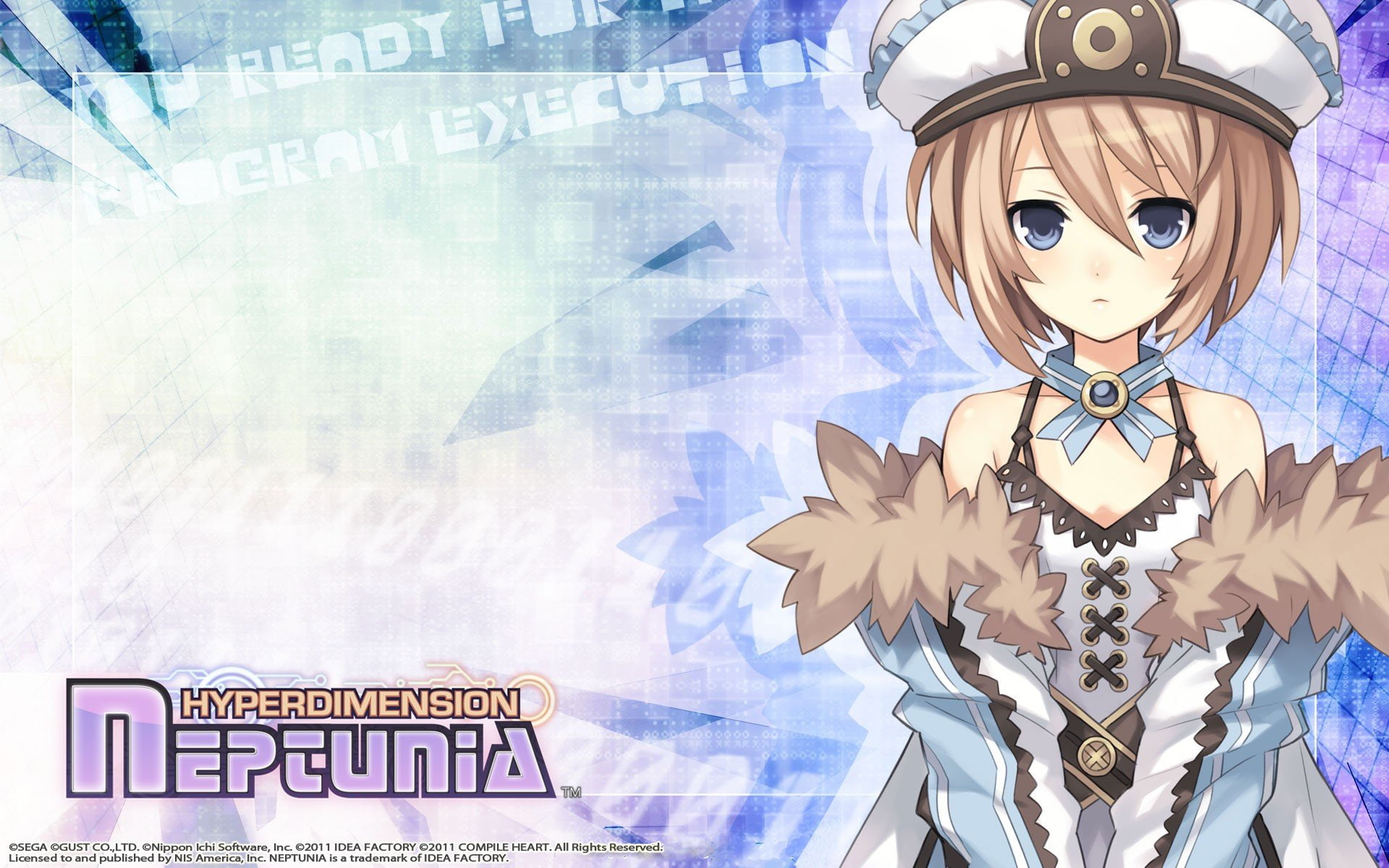 1080P, girls, anime, video, brunettes, blanc, games, neptunia, hyperdimension, heart, HD Wallpaper