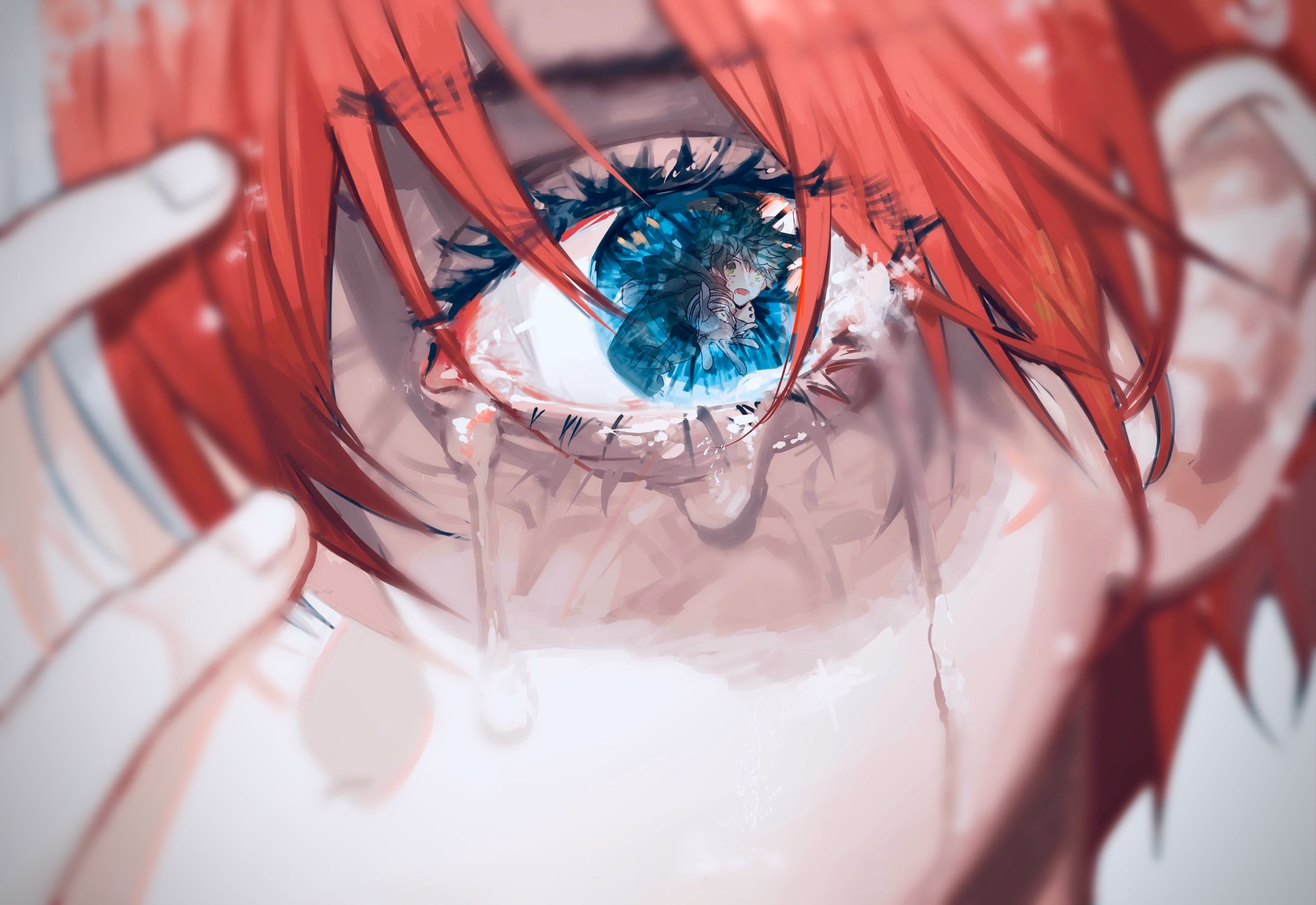 Eye, Shoto Todoroki, My Hero Academia, 2K, Izuku Midoriya, Anime, HD Wallpaper