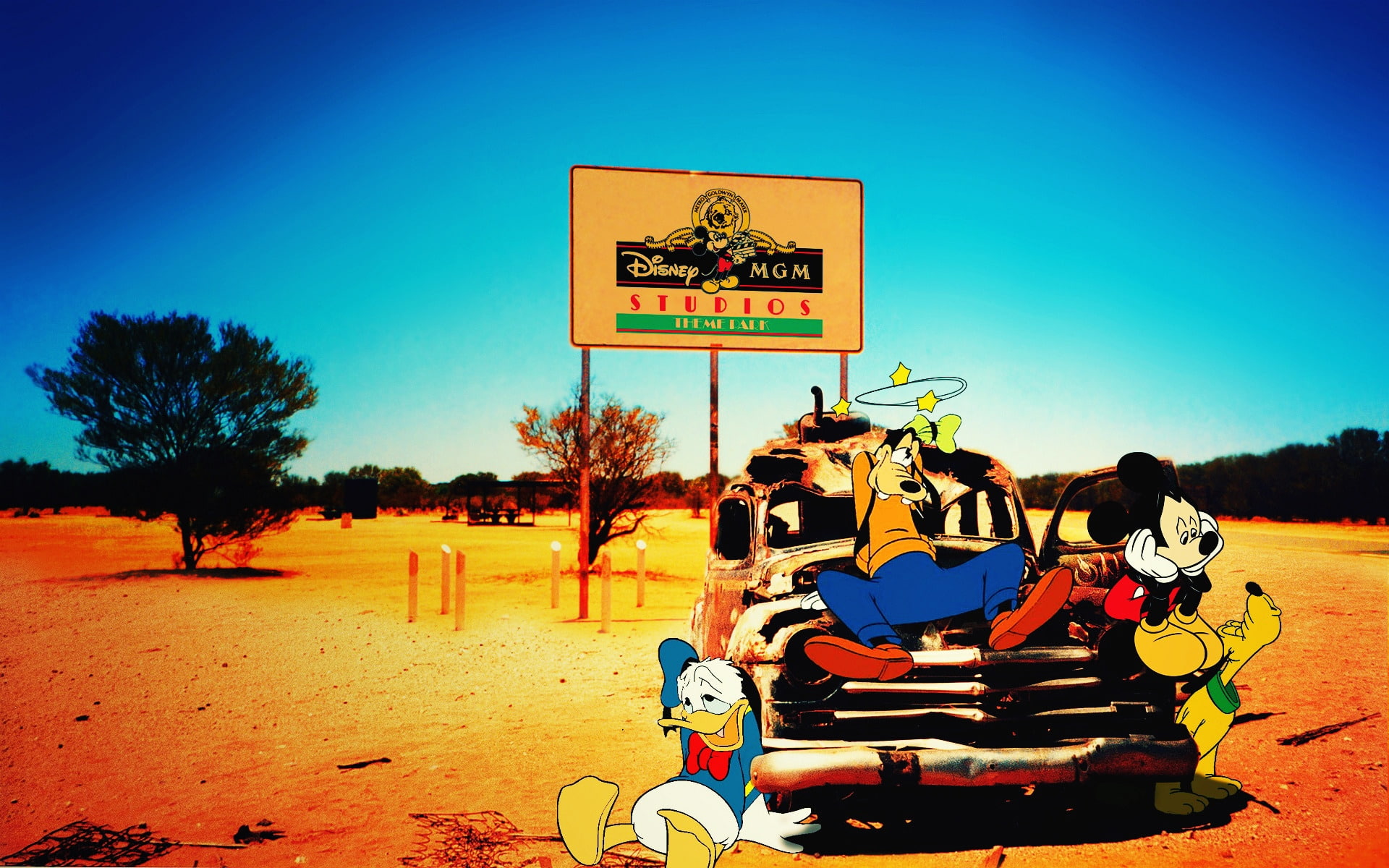 cartoons, disney, duck, 1080P, mikey mouse, world, HD Wallpaper