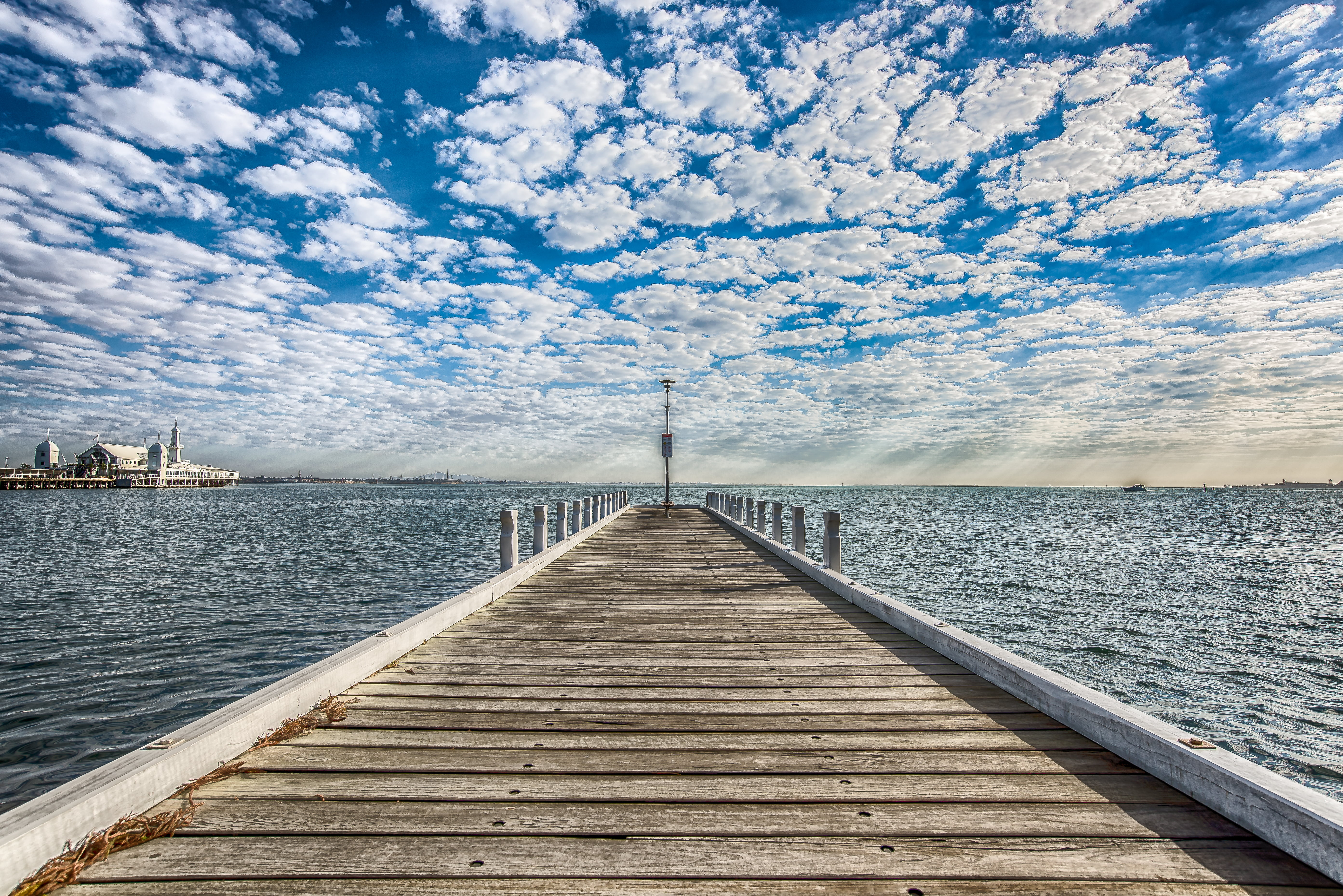 Australia, wooden sea, outdoors, sea, 5K, ED, dock, nature, HDR, beige, wooden, 35mm, f/3.5, sky, wood - Material, daytime, Walk, jetty, lake, Geelong, HD Wallpaper