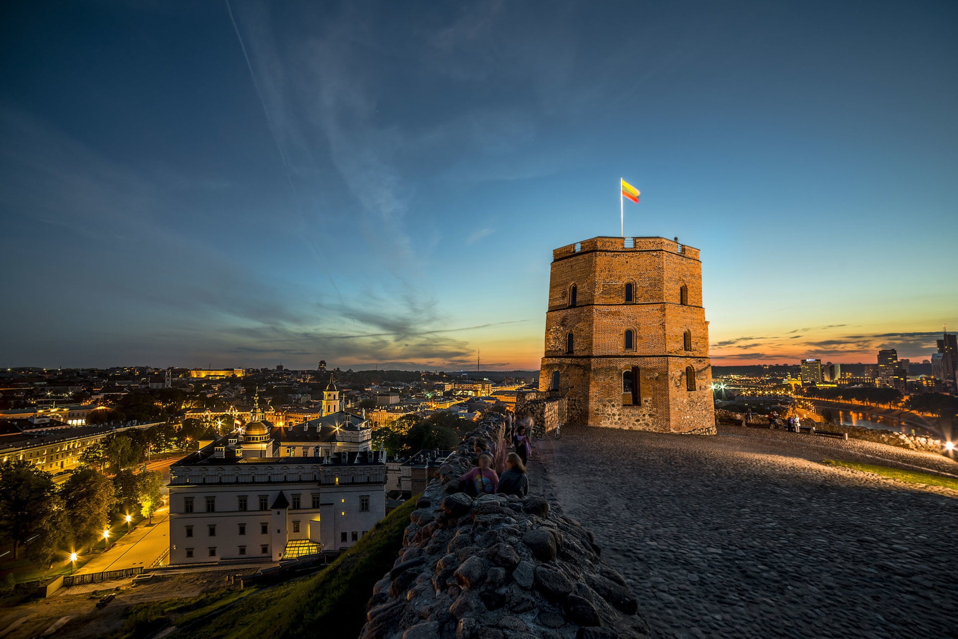 Tower, 1080P, Gedimino, Vilnius, HD Wallpaper