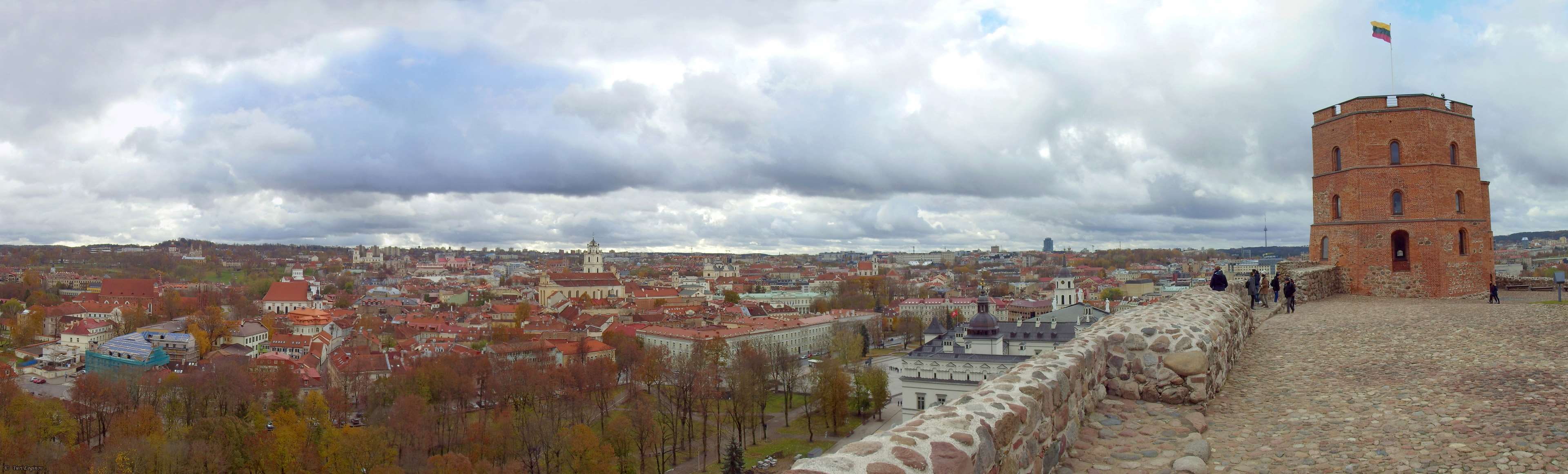 residential district, travel destinations, lithuania, vilnius, sky, built structure, building, no people, building exterior, panoramic, gedimino pilis, HD Wallpaper