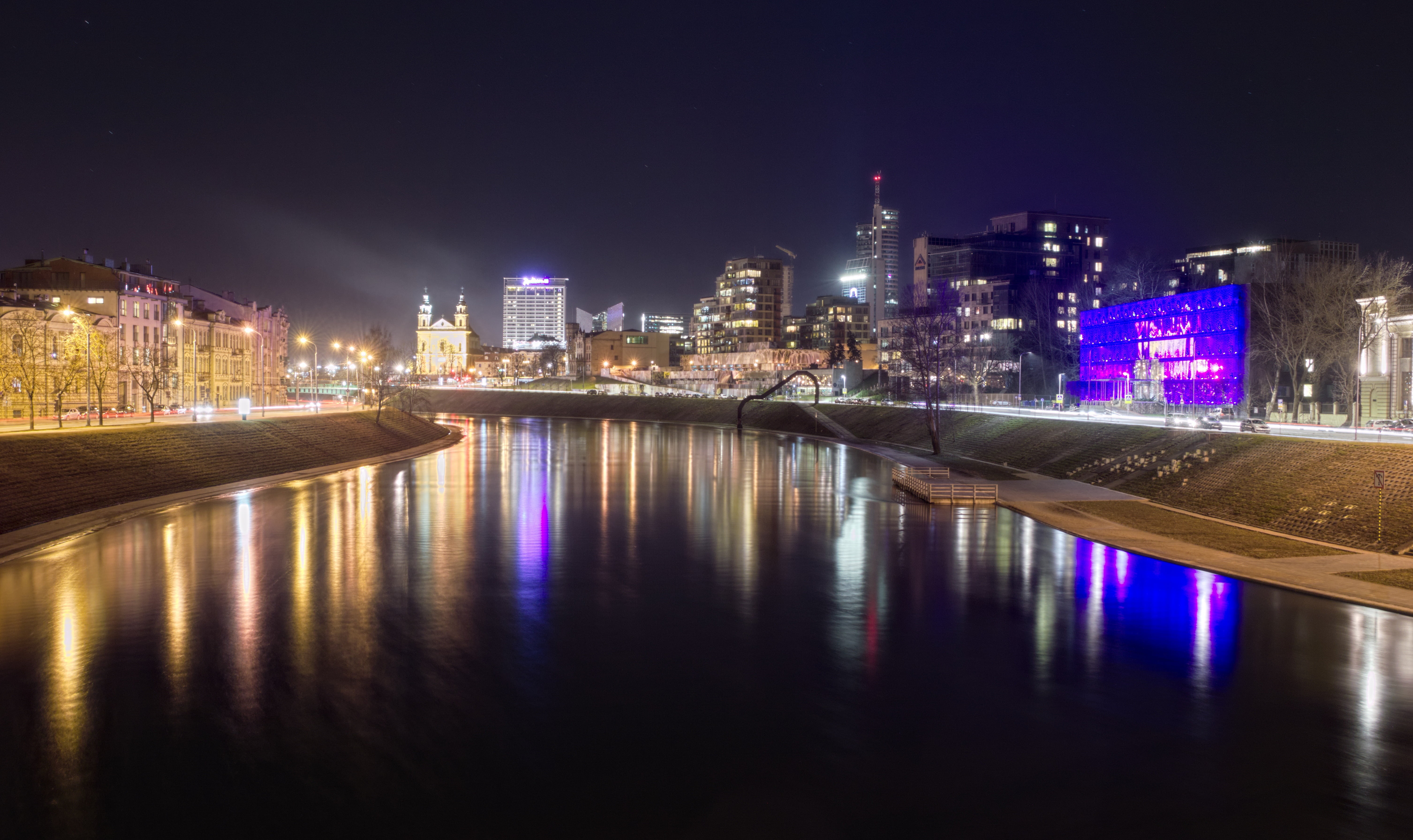 eastern europe, urban landscape, beside, water, building exterior, building, sky, 5K, modern, built structure, office building exterior, reflection, settlement, HD Wallpaper
