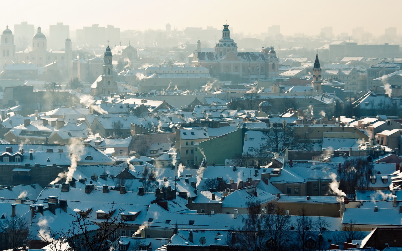 landscape, 720P, lithuania, urban, vilnius, HD Wallpaper