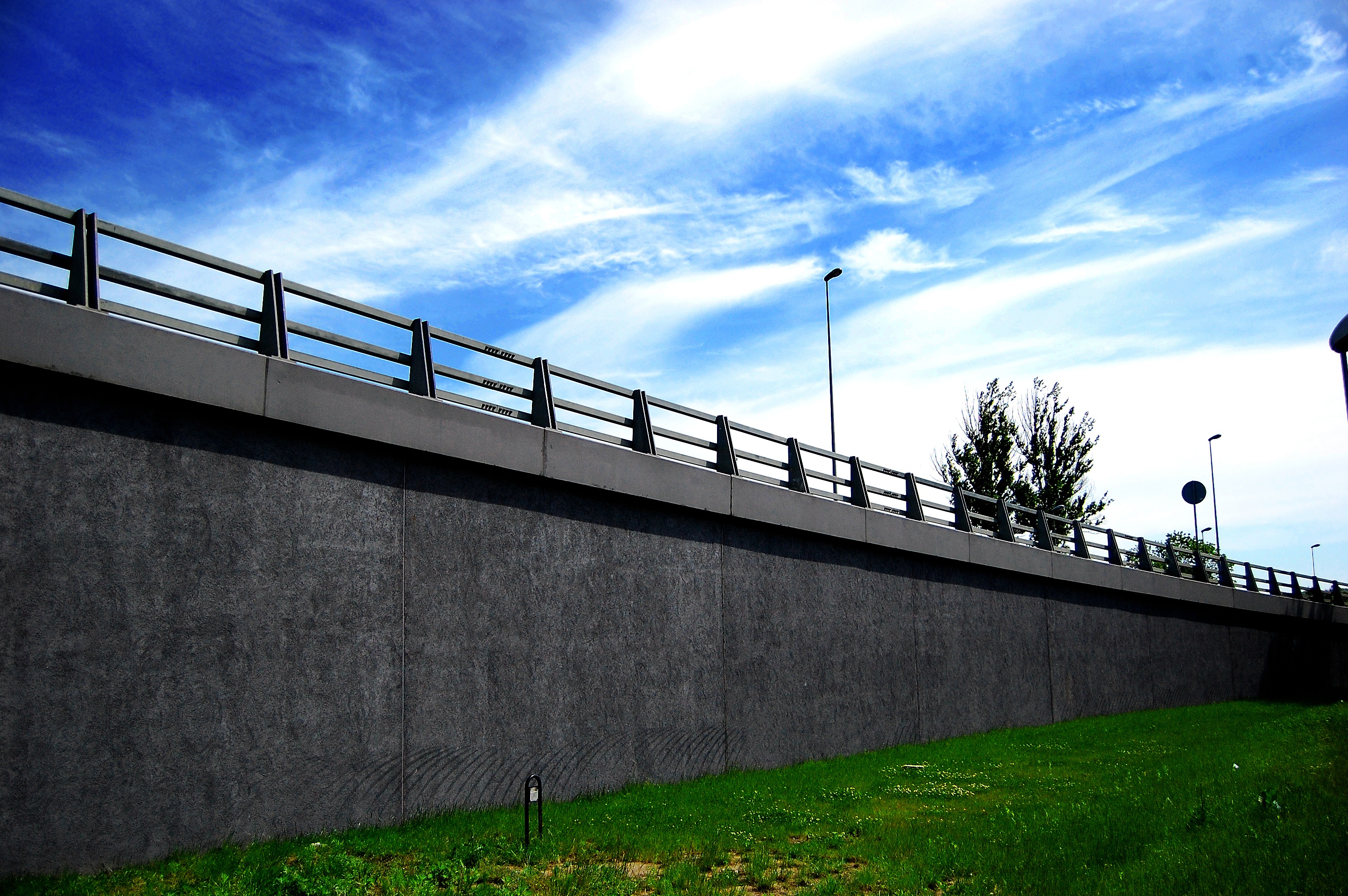 concrete, baltic, wall - building feature, vilnius, lithuania, transportation, bridge - man made structure, town, day, europe, outdoors, river, urban, railing, HD Wallpaper