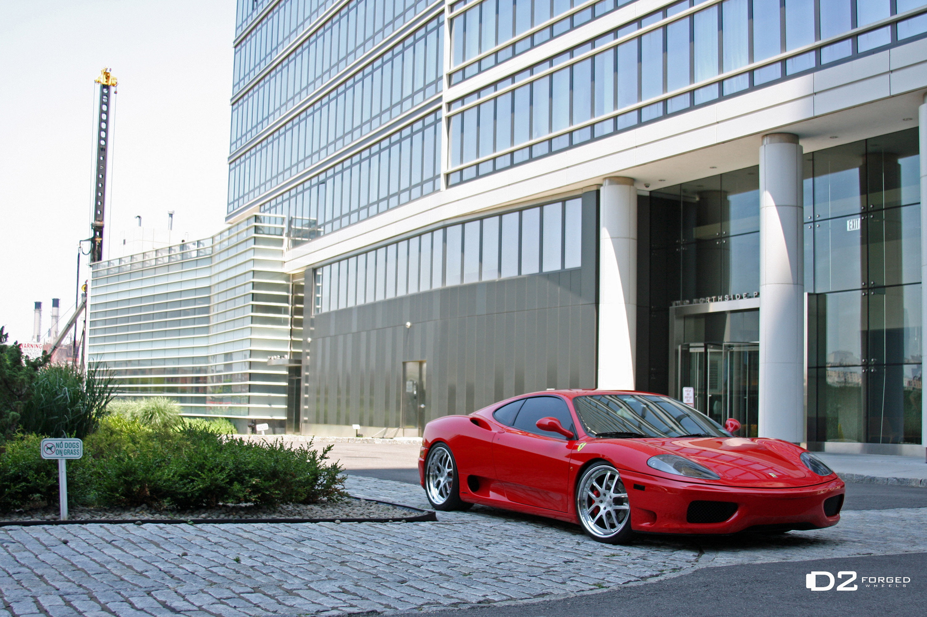 street, architecture, 360, city, fms 08, office, 2012, mode of transportation, no people, motor vehicle, land vehicle, ferrari, car, built structure, modern, HD Wallpaper