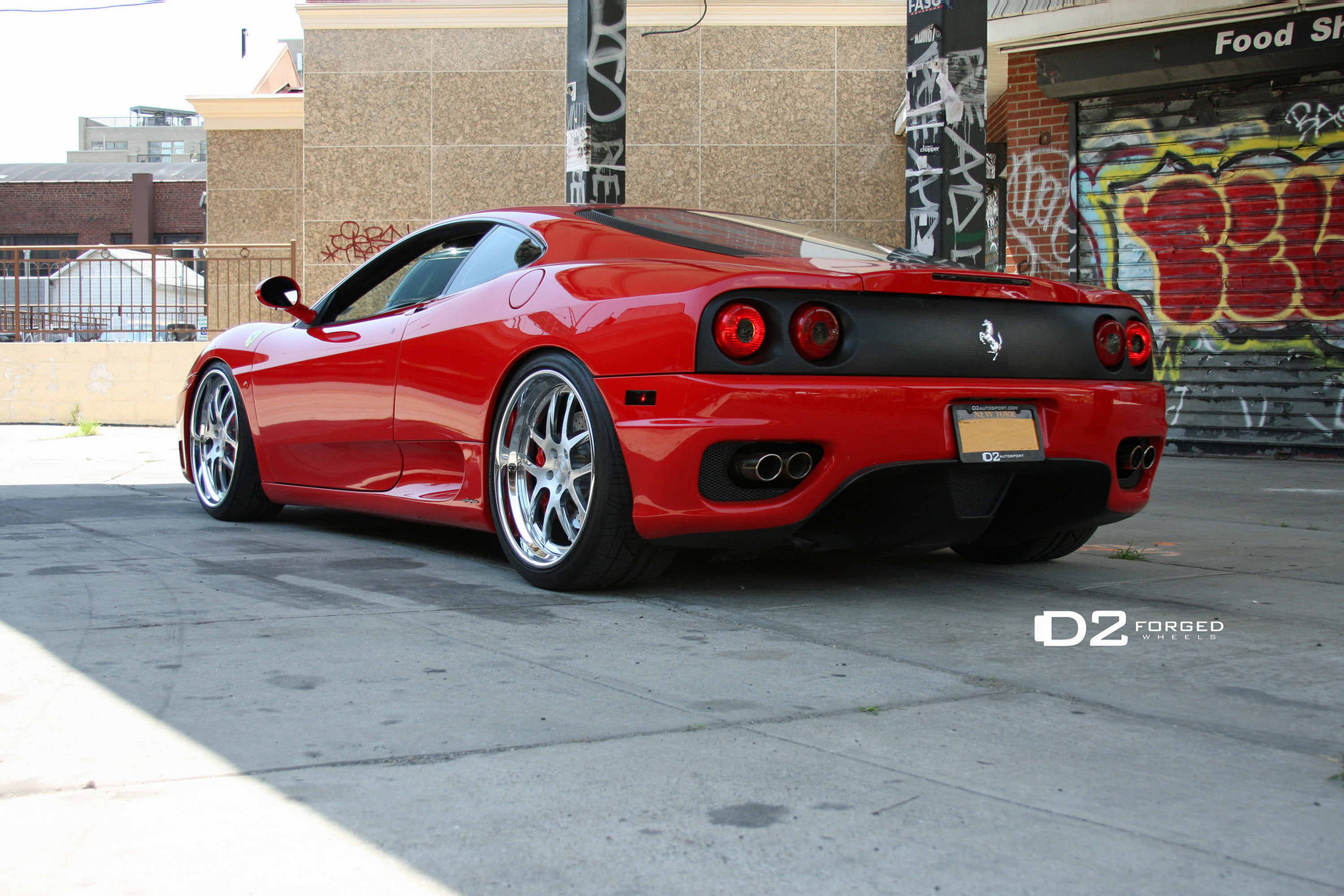 building exterior, fms 08, red, city, built structure, ferrari, day, land vehicle, d2forged, motor vehicle, car, no people, street, 2012, outdoors, vintage car, HD Wallpaper