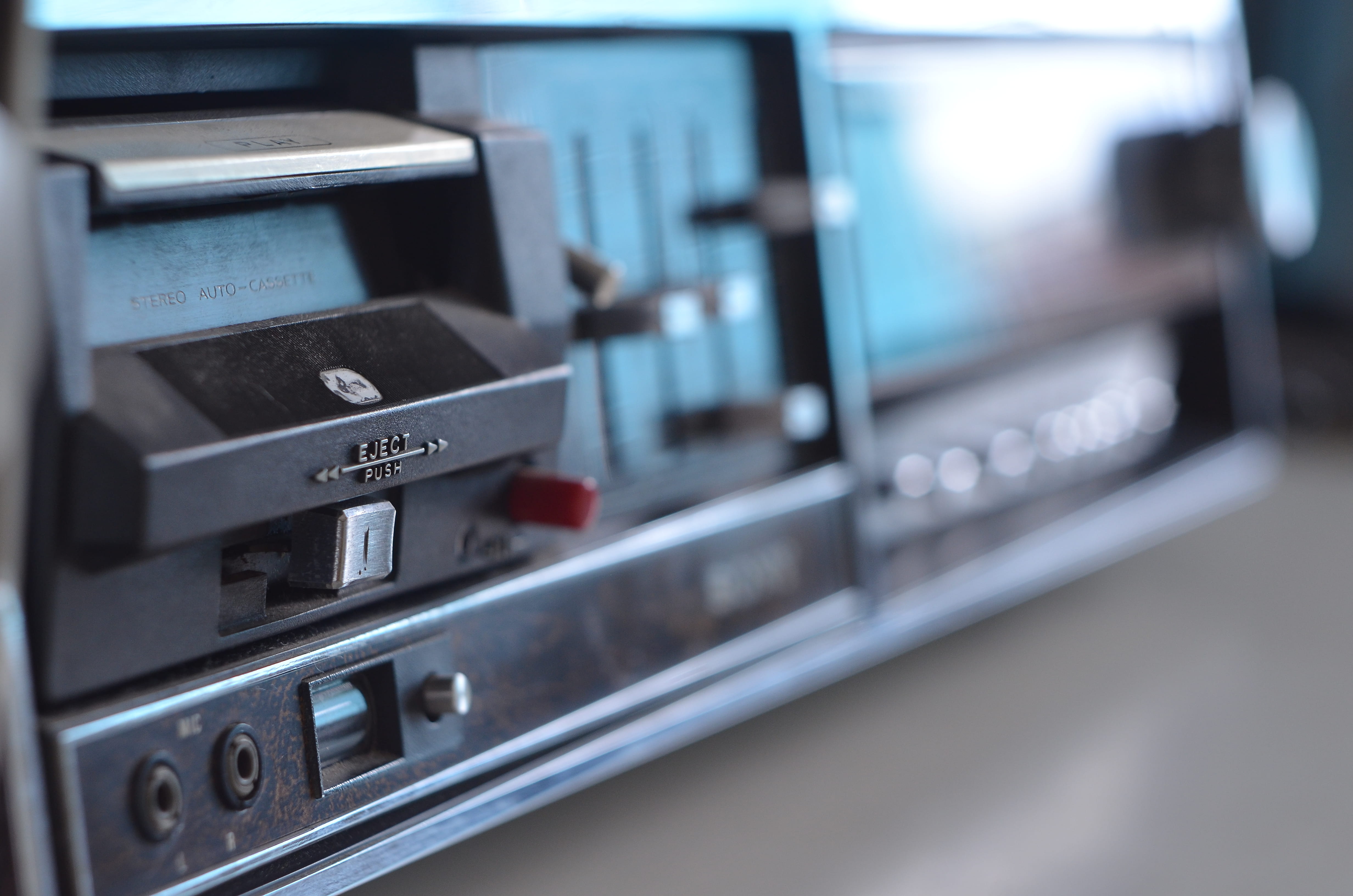 focus on foreground, control panel, industry, metal, radio, photo, silver colored, 4K, equipment, machinery, electrical equipment, communication, technology, HD Wallpaper