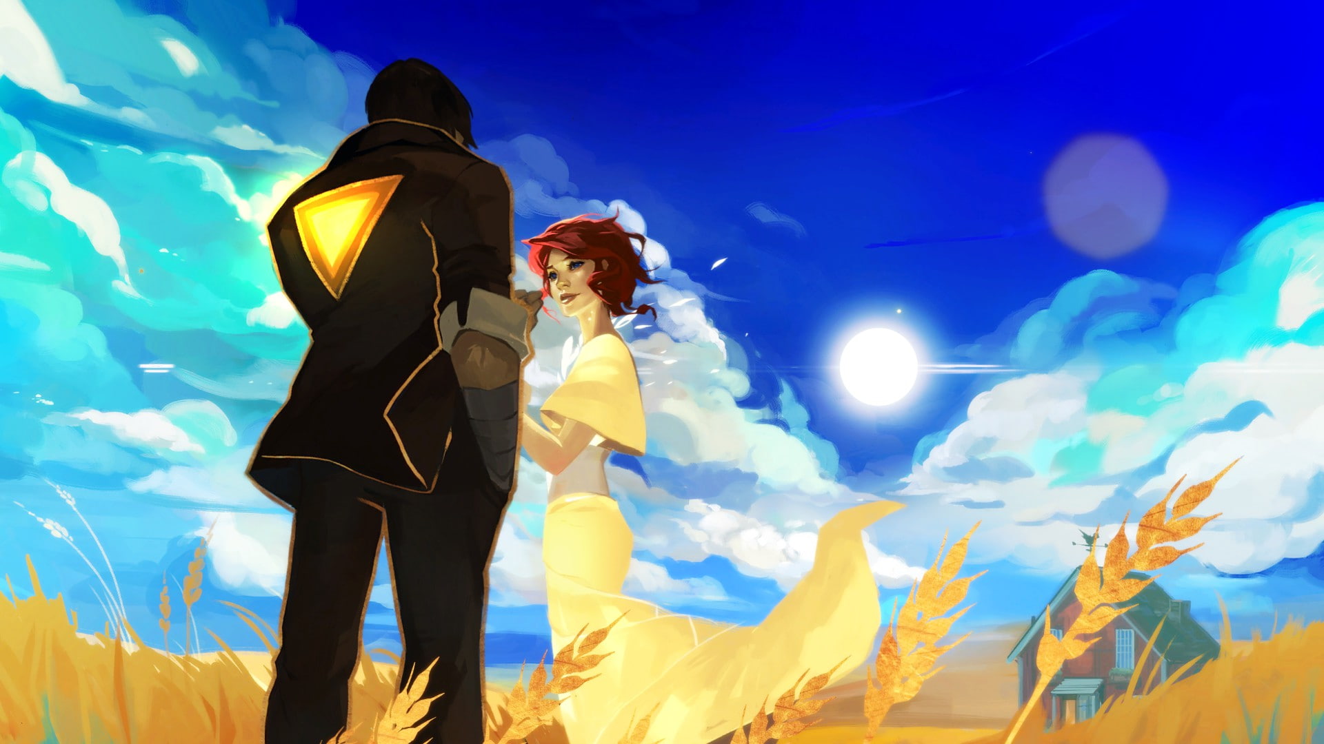 transistor, hd, video games, drawing, 1080P, redhead, HD Wallpaper