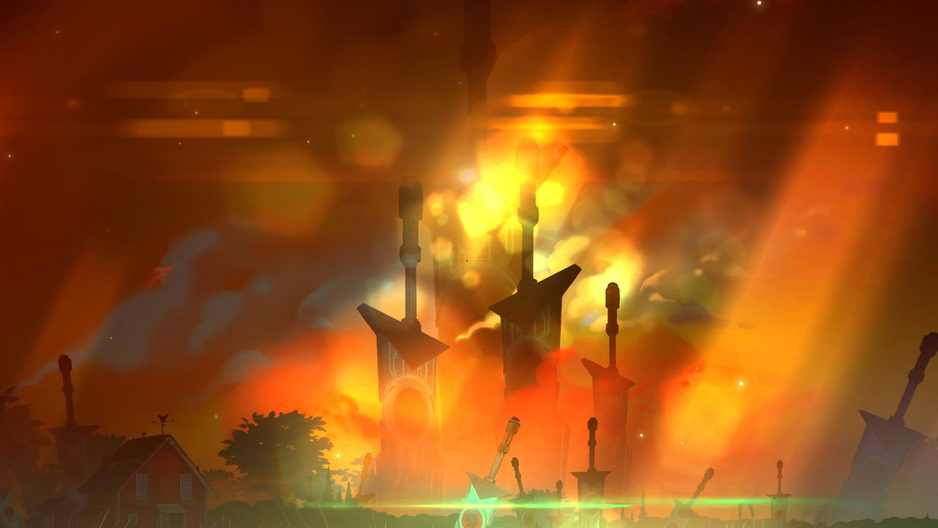 sword, hd, drawing, video games, transistor, orange, 1080P, HD Wallpaper