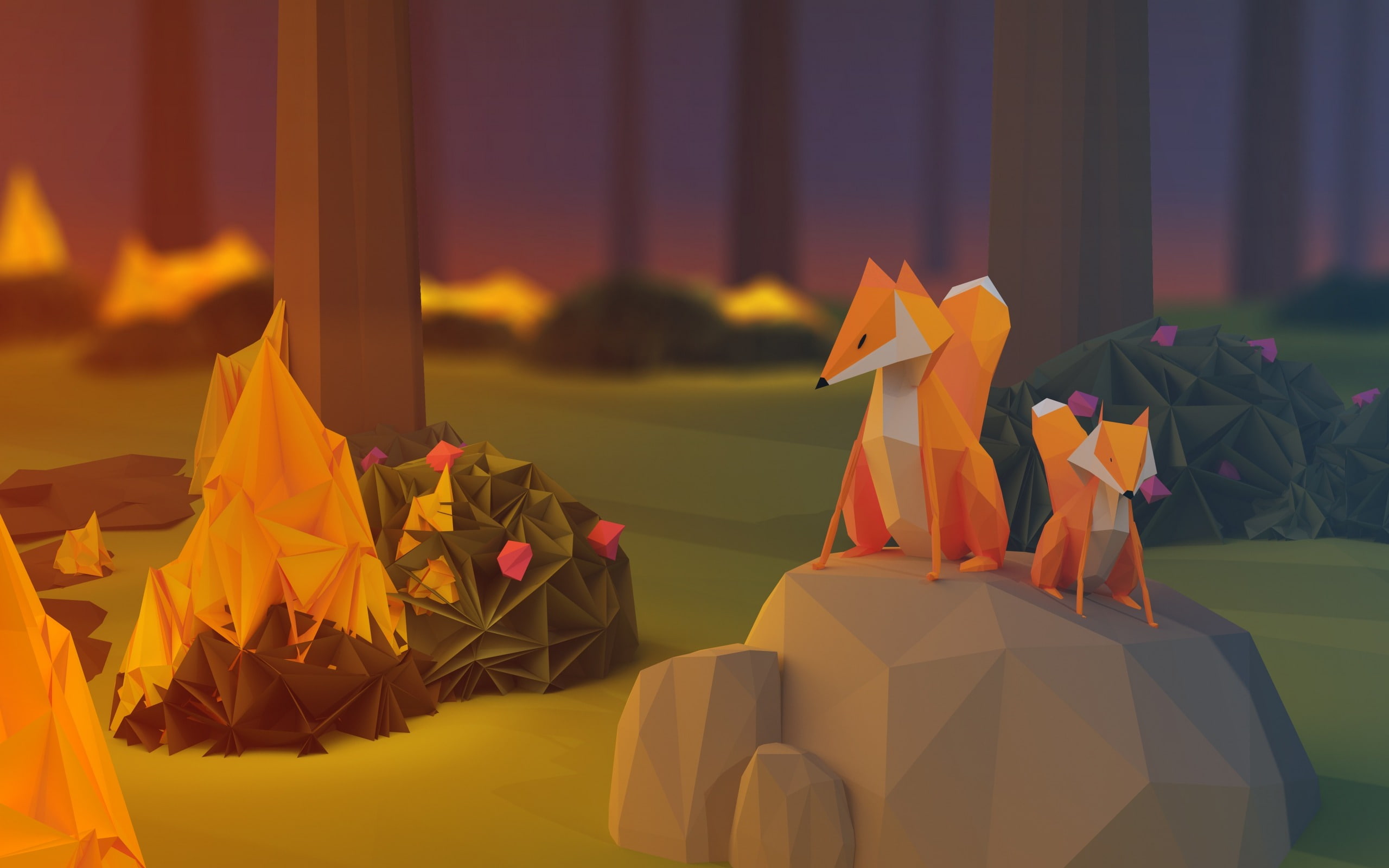 fox, vector, celebration, no people, 2K, stone, event, flowering plant, wal, day, close-up, human representation, nature, plant, artwork, paper, representation, HD Wallpaper
