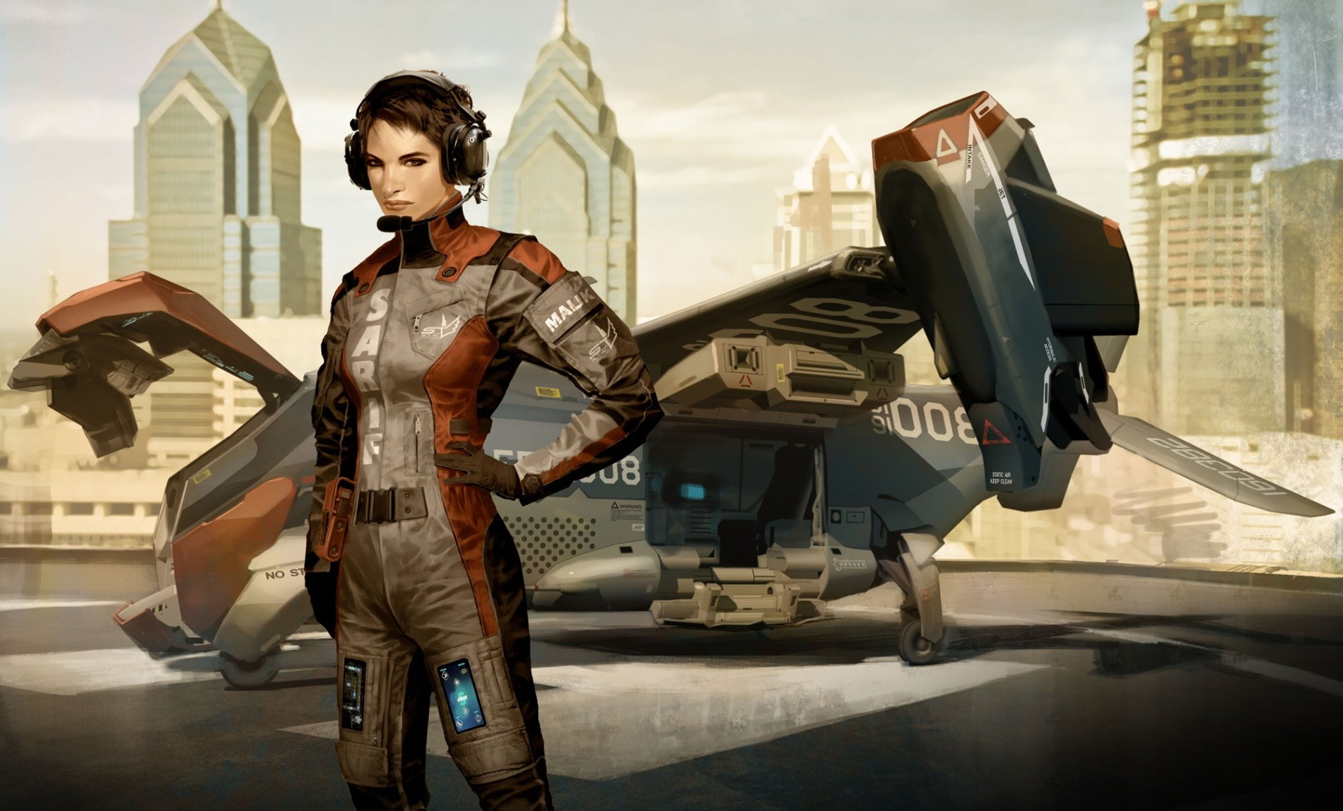 720P, Deus Ex: Human Revolution, futuristic, Faridah Malik, cyberpunk, HD Wallpaper