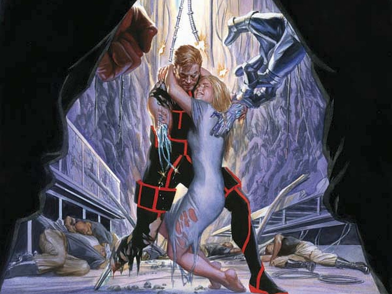 comics, 720P, bionic, hd, man, woman, illustration, HD Wallpaper