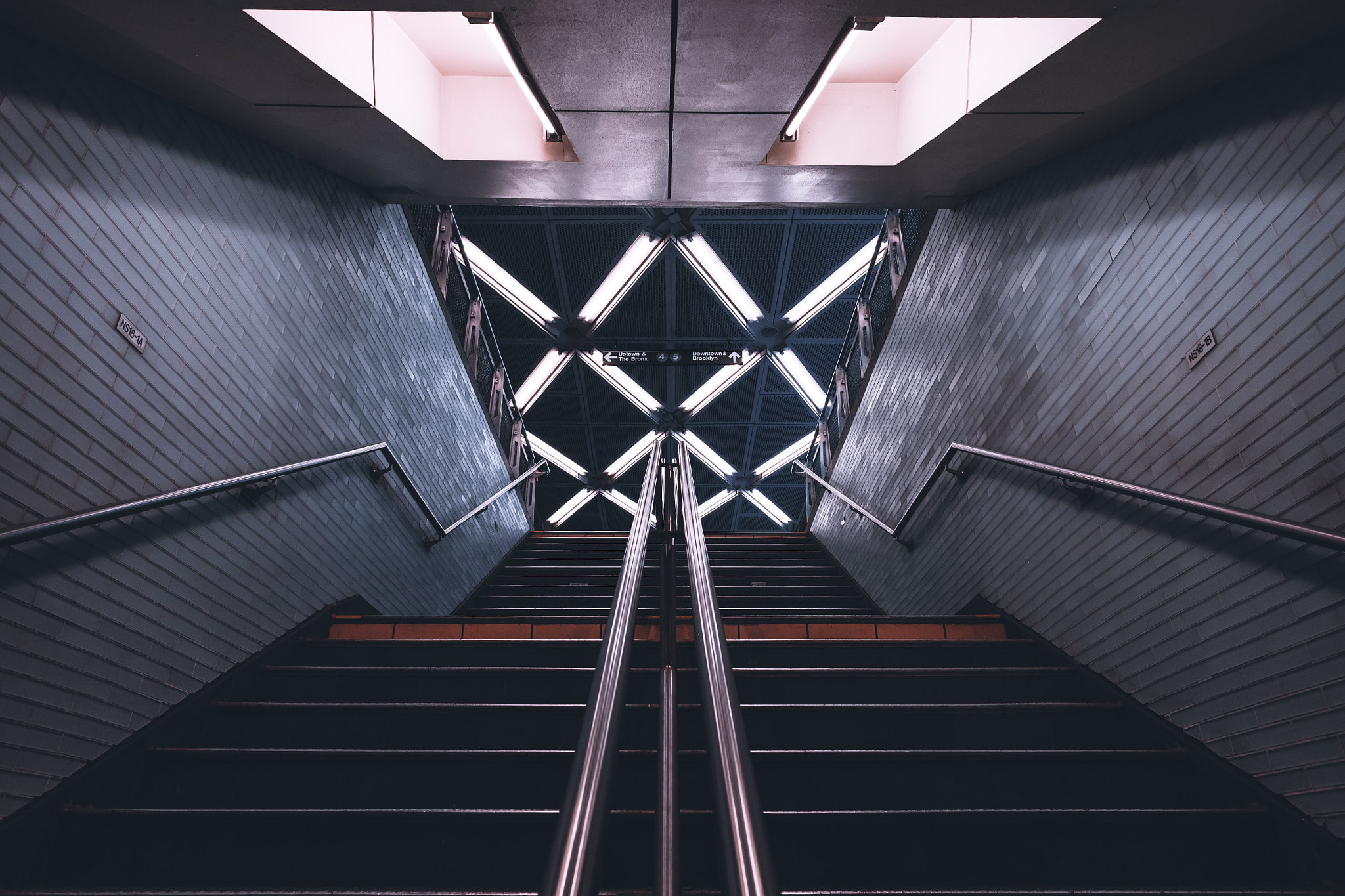 Tim Gaweco, stairs, 1080P, subway, architecture, HD Wallpaper