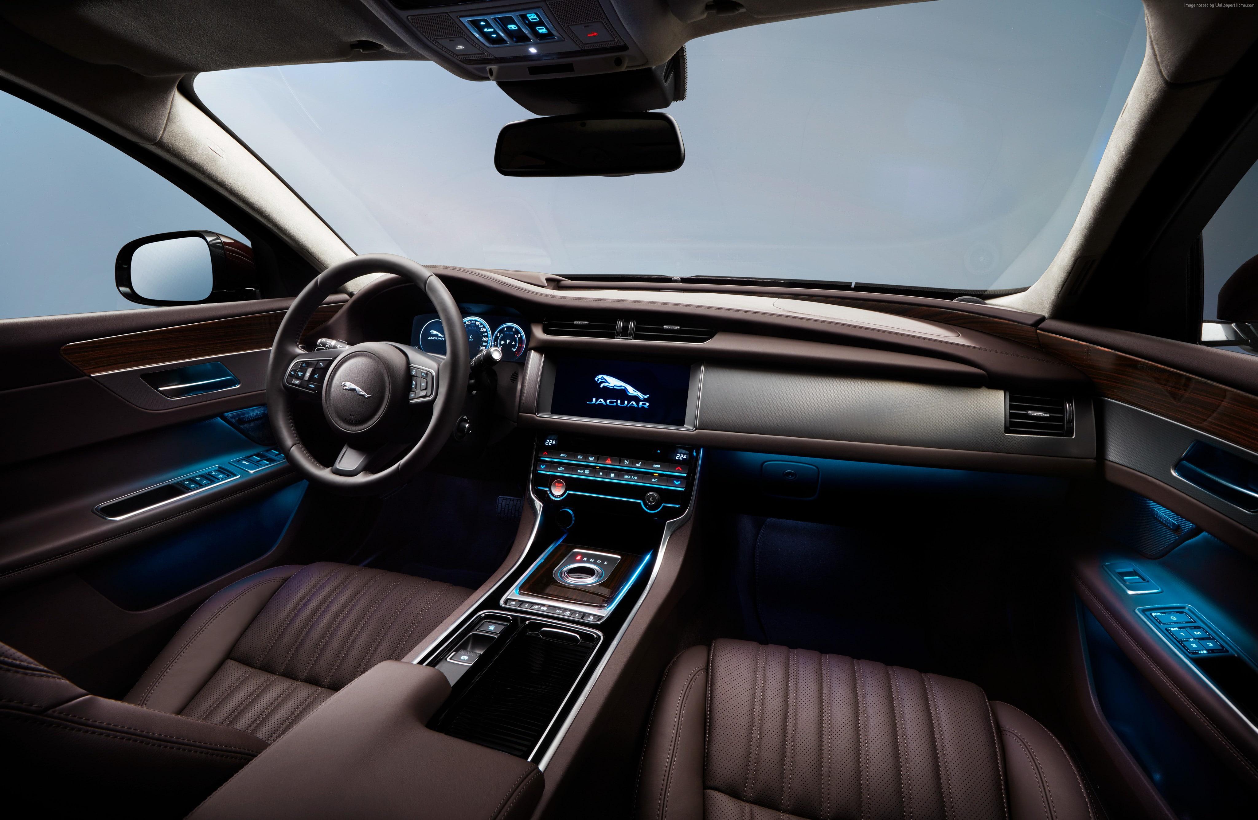Beijing Motor Show 2016, Auto China 2016, 4K, interior, Jaguar XFL, business sedan, HD Wallpaper