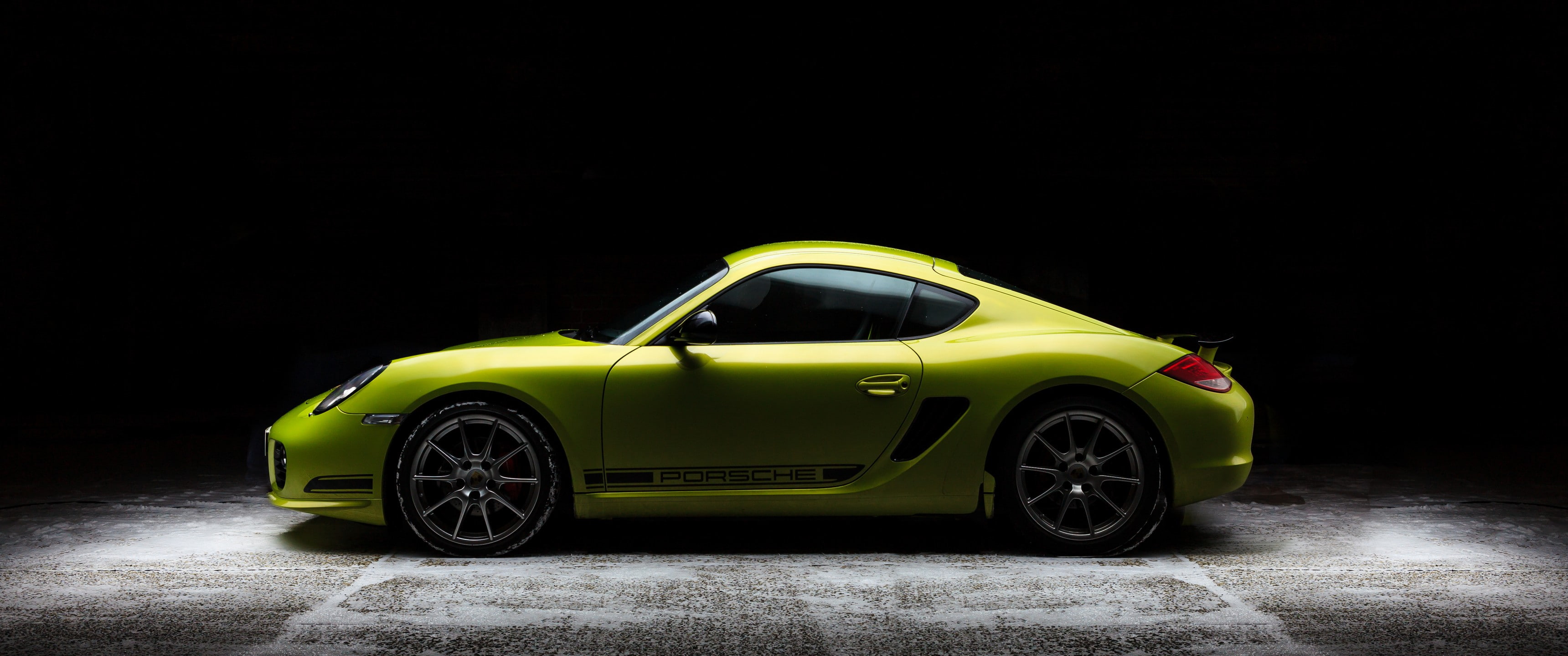 2K, green cars, car, Porsche Cayman S, HD Wallpaper