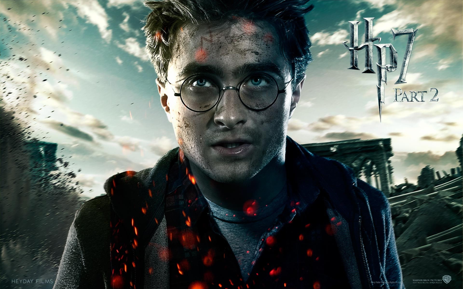 daniel, 1080P, hallows, movies, radcliffe, posters, deathly, harry, magic, film, men, fantasy, glasses, movie, potter, HD Wallpaper