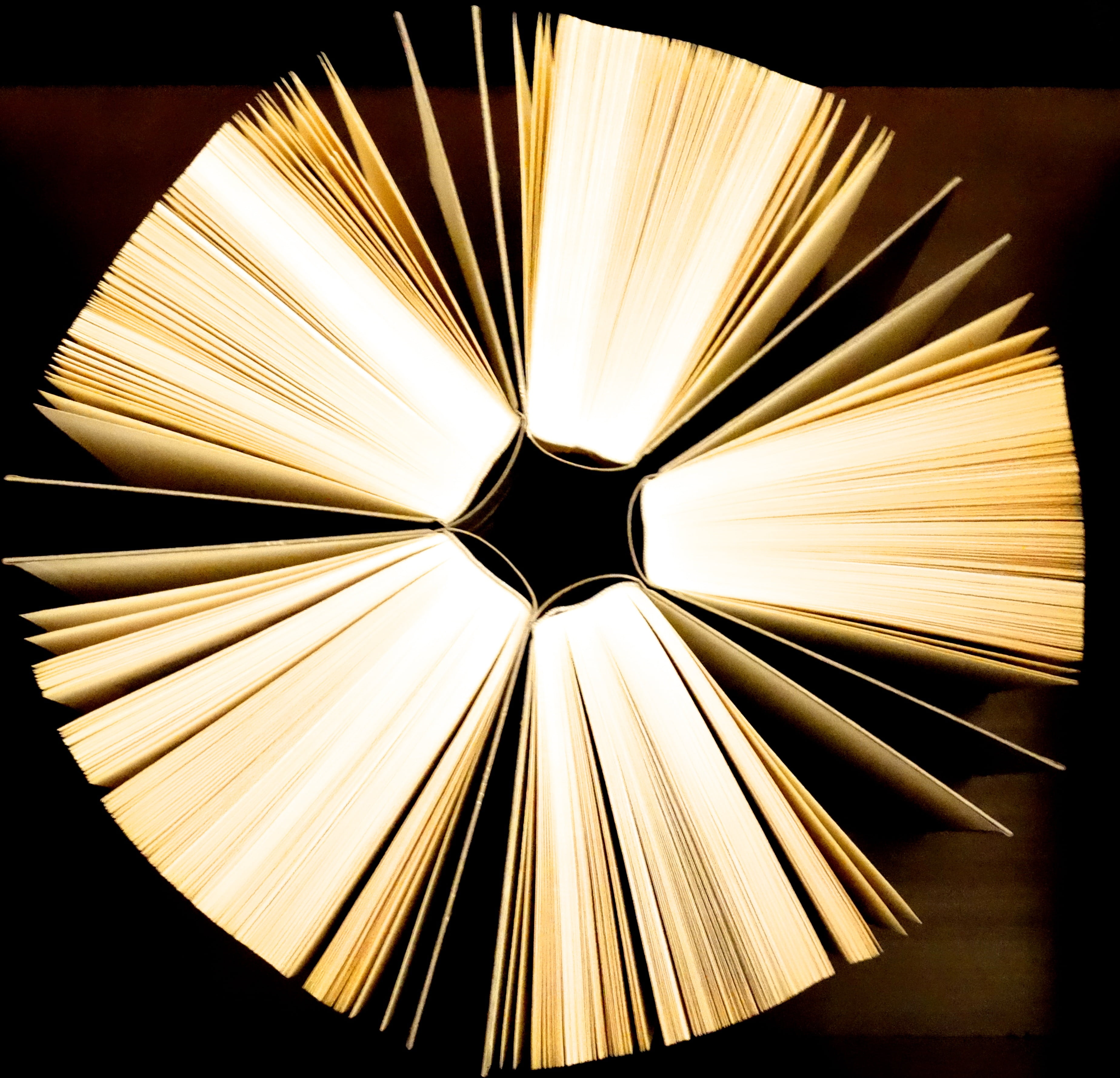 detail, studio shot, black background, brown, book, close-up, arrangement, design, indoors, pages, yellow, bound, lighting equipment, illuminated, symmetry, HD Wallpaper