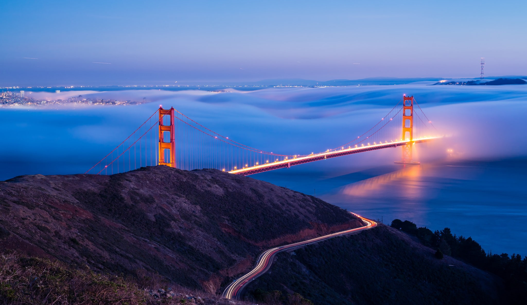 mountain, bridge, bridge - man made structure, travel destinations, suspension bridge, urban, outdoors, landscape, scenics - nature, transportation, nature, HD Wallpaper