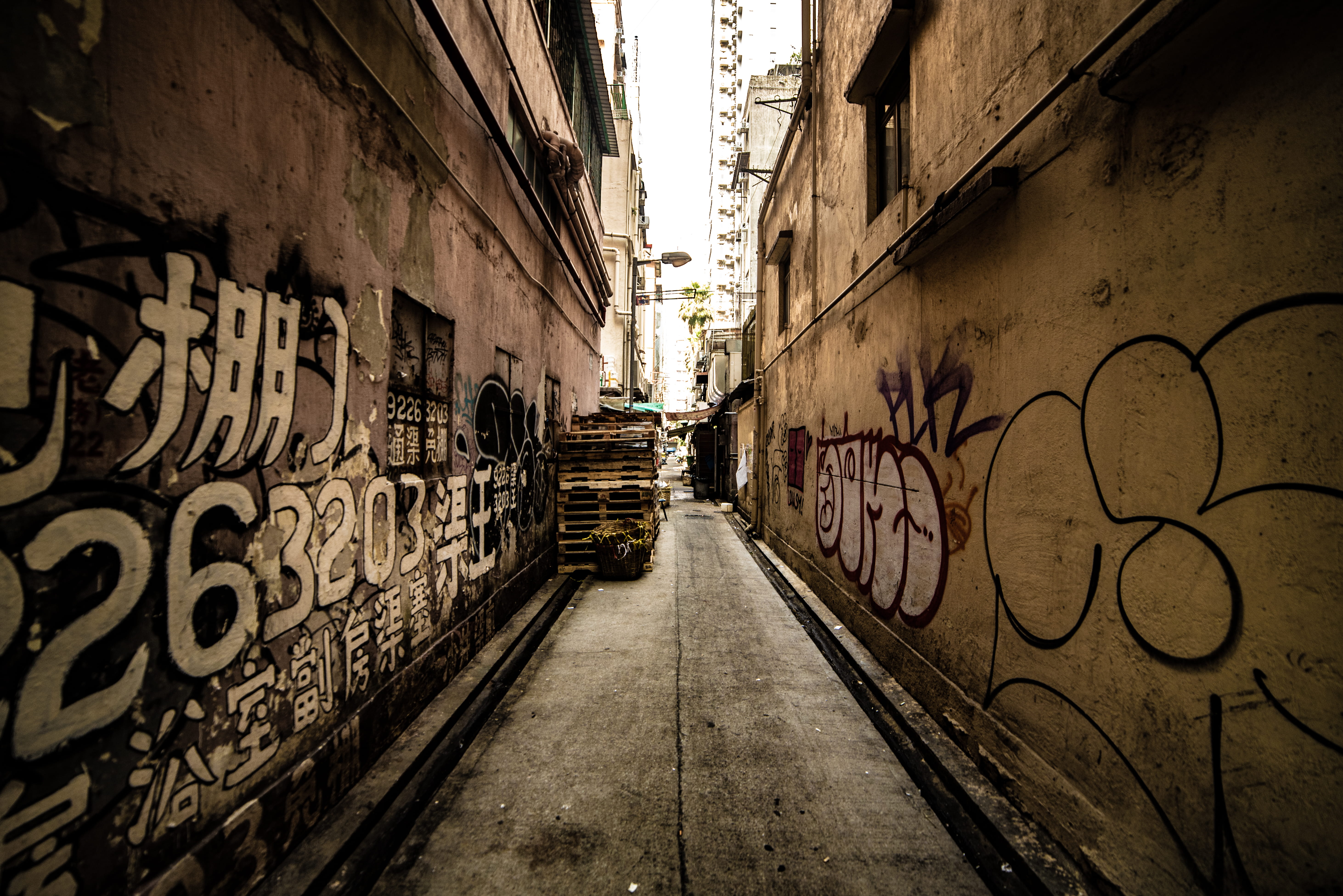 painting, art and craft, train, back, urban, text, narrow, residential district, building exterior, diminishing perspective, long, transportation, built structure, HD Wallpaper