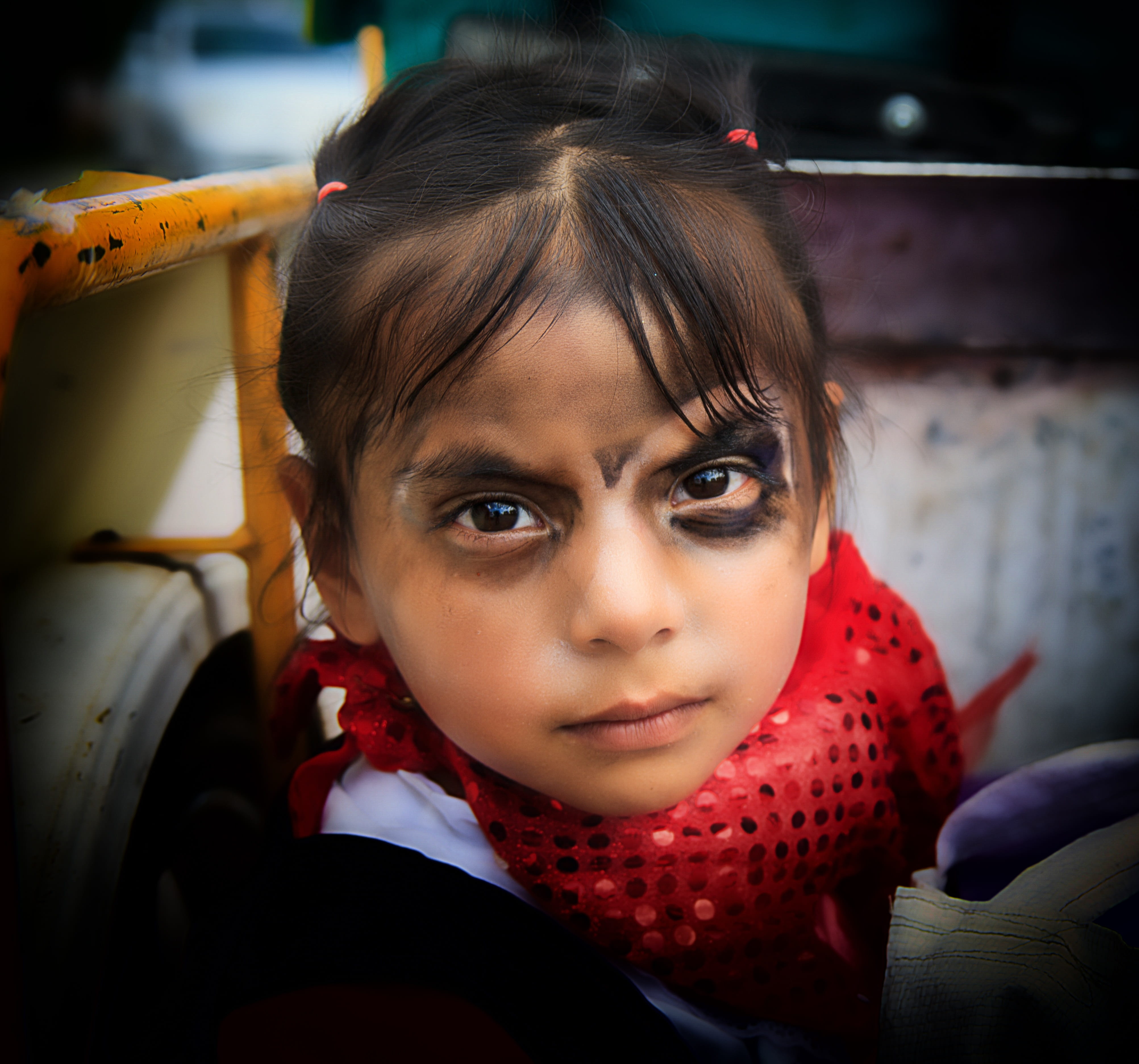 funny, carnival, women, childhood, cute, travel, close-up, young, hairstyle, lifestyles, front view, halloween, one person, looking at camera, real people, HD Wallpaper