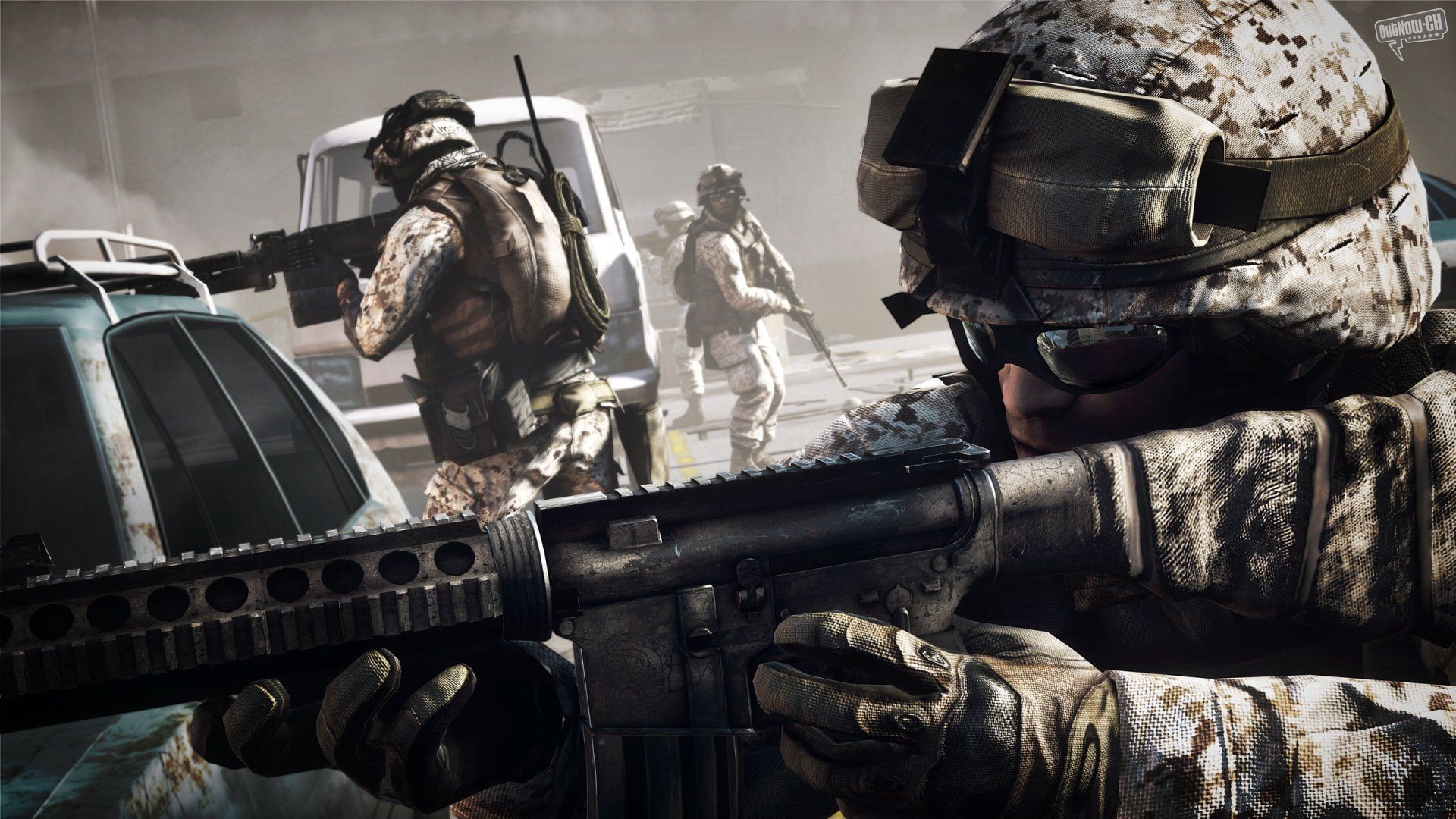 video games, machine gun, gun, clothing, army helmet, military uniform, government, military, group of people, men, special forces, headwear, suit of armor, HD Wallpaper
