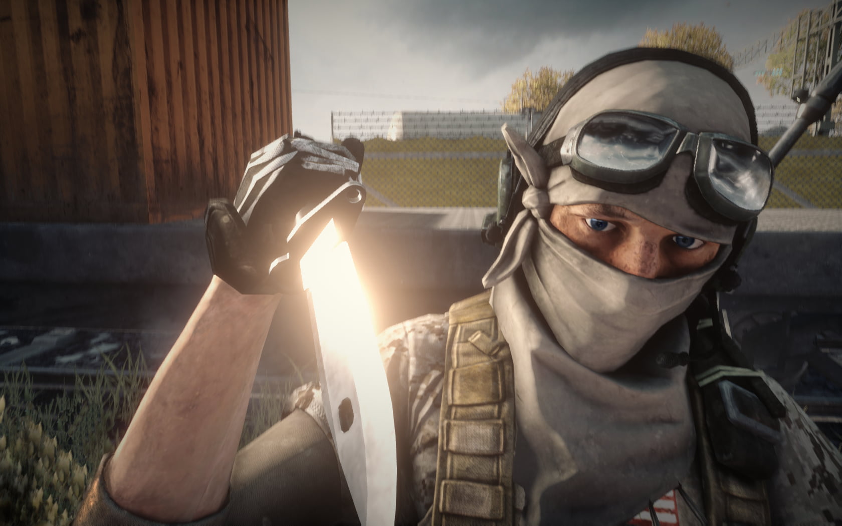 protection, front view, one person, real people, sunlight, helmet, 720P, glasses, portrait, young adult, crash helmet, headwear, security, adult, Battlefield 3, HD Wallpaper