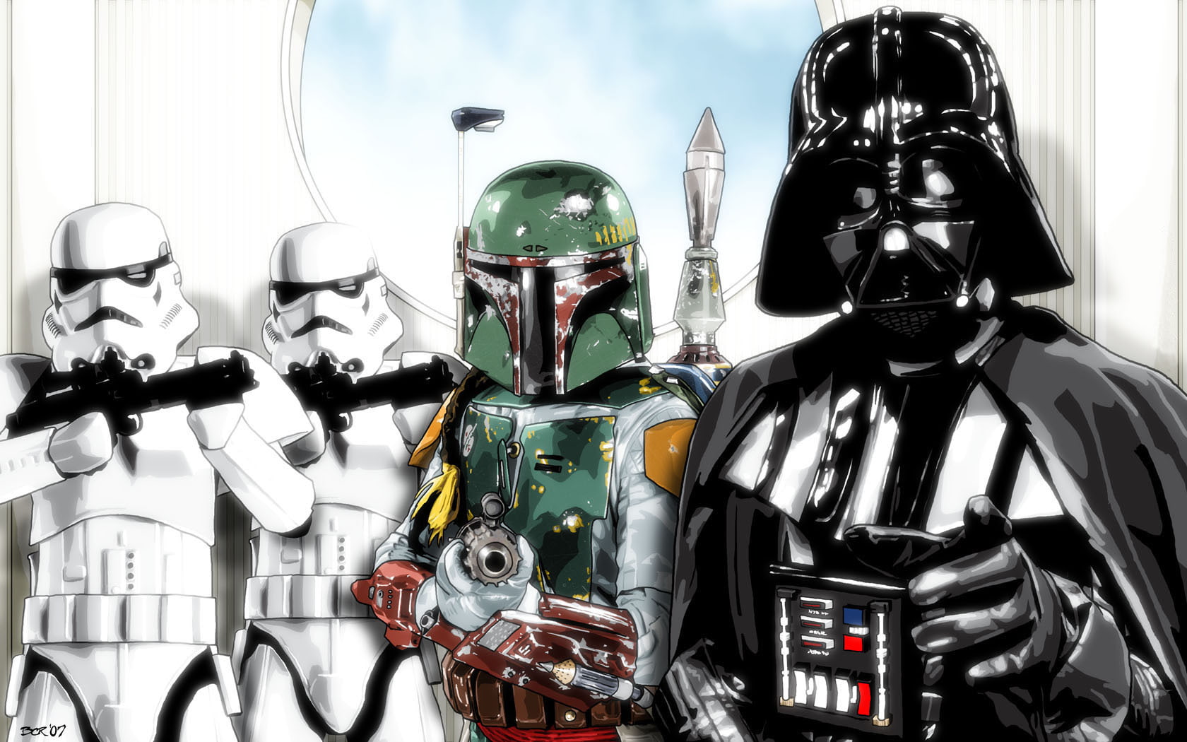 clones, 720P, Darth Vader, star wars, Jango FET, HD Wallpaper