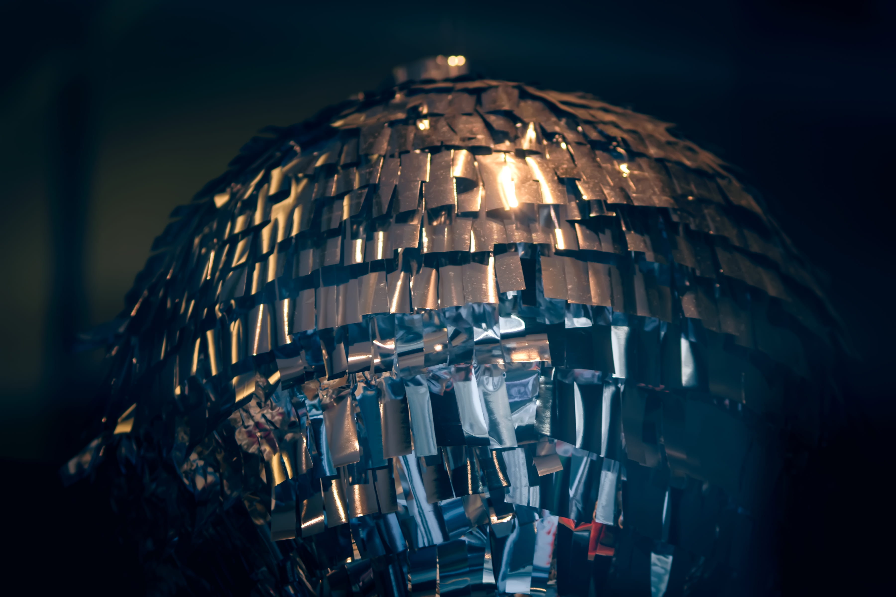 low angle view, decoration, disco ball, christmas, argentina, metal, selective focus, nightlife, ornament, single object, glass - material, silver colored, HD Wallpaper