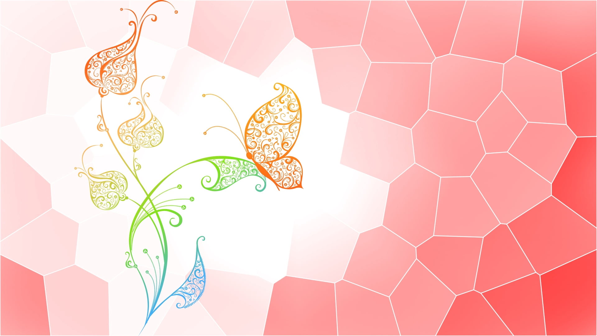 flower, abstract, backgrounds, multi Colored, nature, illustration, computer Graphic, dots, animal, floral pattern, ornate, creativity, close-up, backdrop, HD Wallpaper