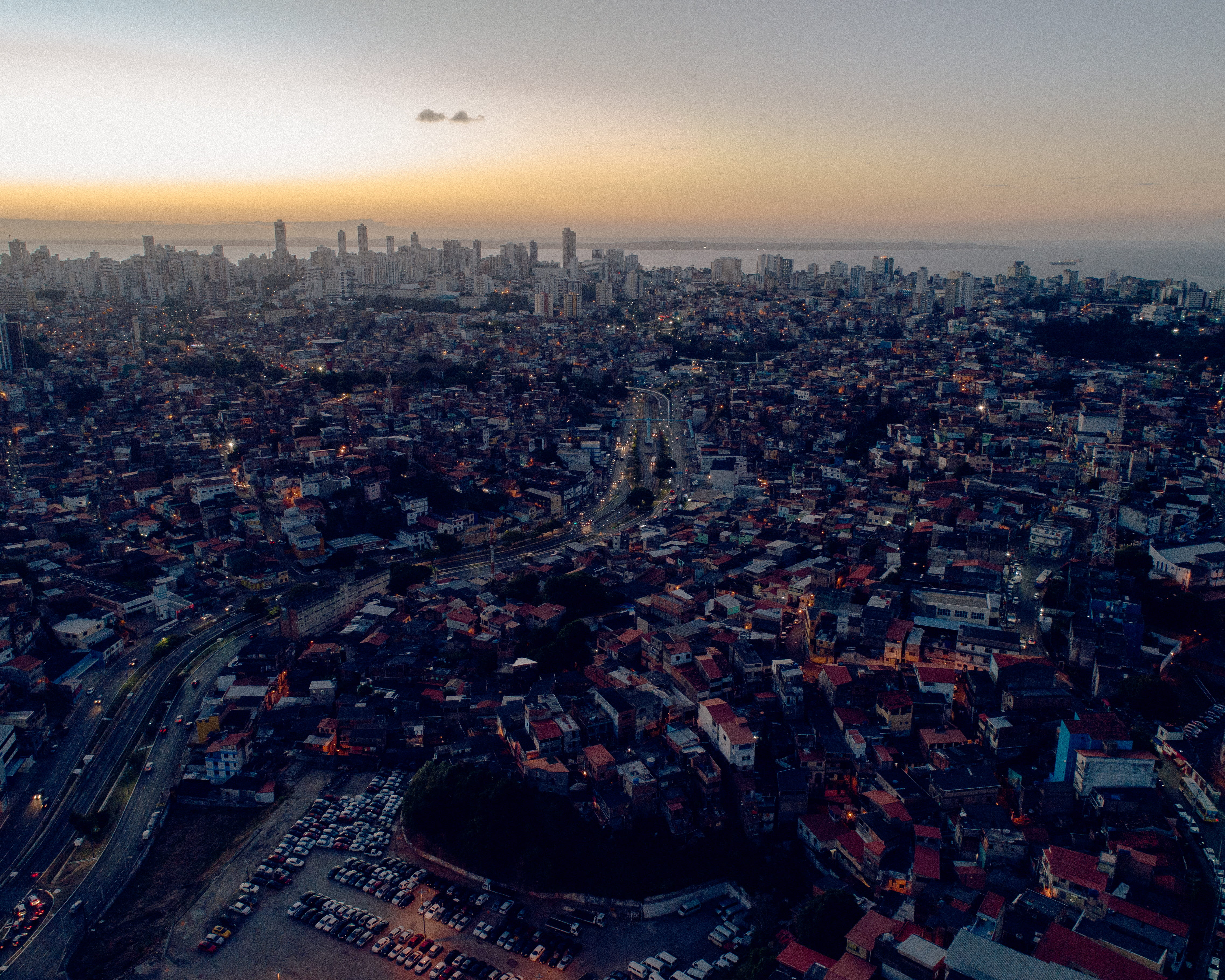 high angle view, city life, travel destinations, building, sky, crowd, settlement, avenida vasco da gama, built structure, office building exterior, building exterior, HD Wallpaper