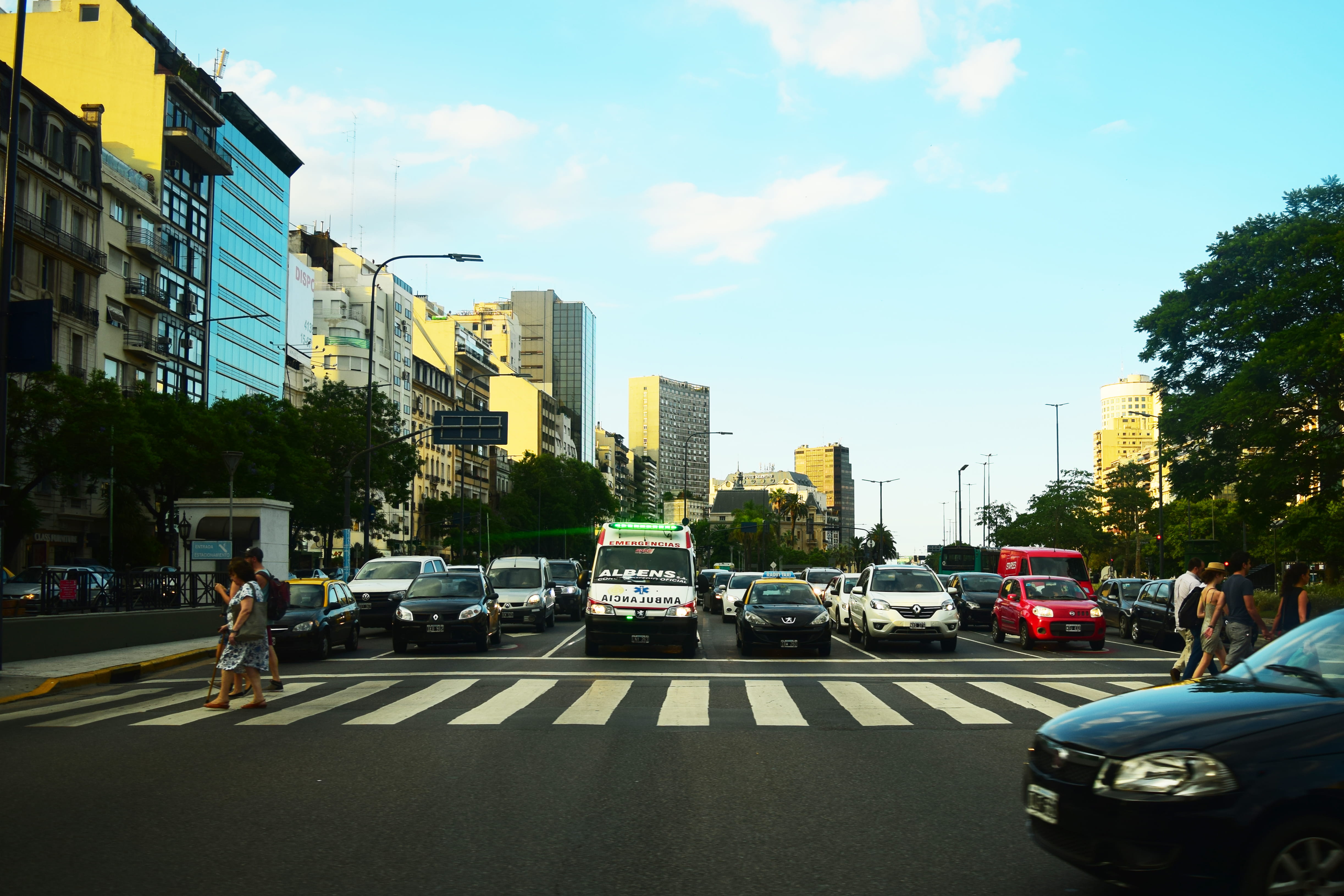 outdoors, 4K, 9 de julio avenue, transportation, argentina, office building exterior, building, streets, architecture, street, building exterior, mode of transportation, HD Wallpaper