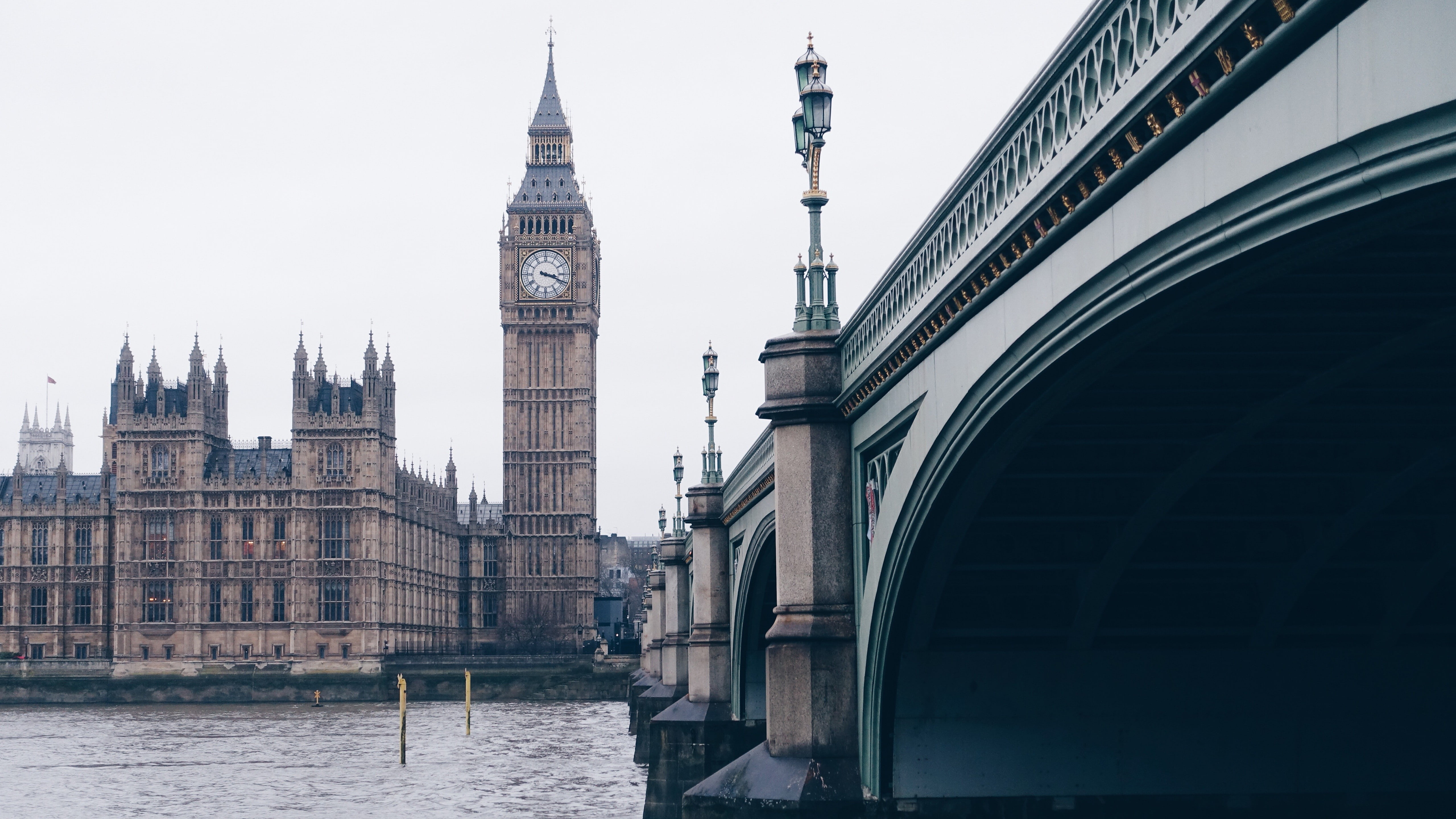 Westminster, nature, London, water, 5K, Big Ben, bridge, England, HD Wallpaper