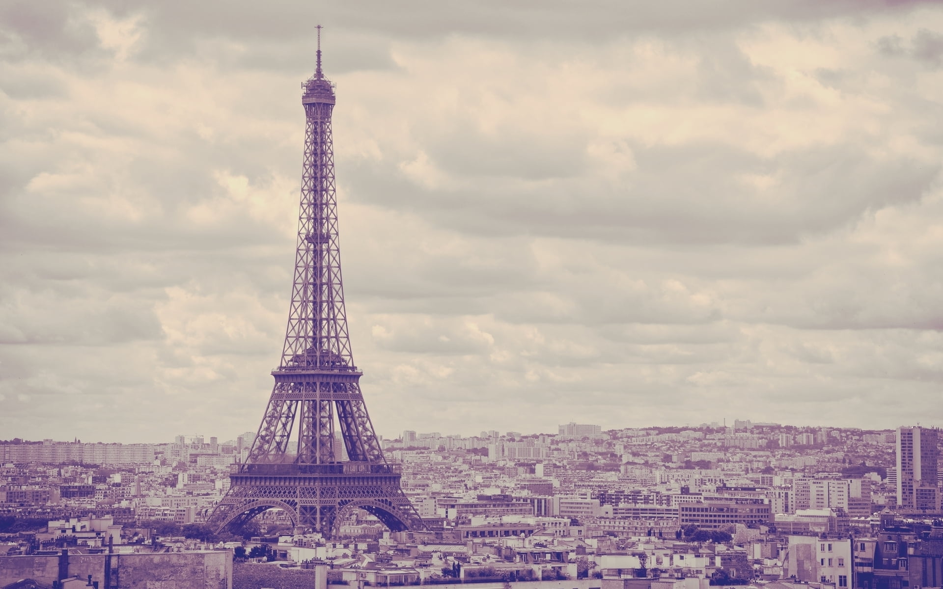 Eiffel tower, history, no people, France, the past, outdoors, nature, sky, attraction, cloud - Sky, ile-de-France, skyscraper, vacations, office building exterior, HD Wallpaper