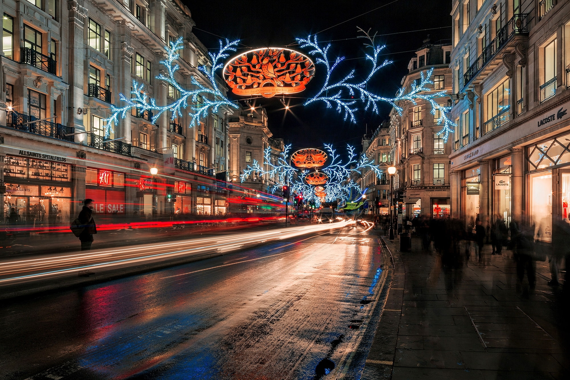 the city, downtown District, travel Destinations, blurred Motion, people, dusk, cultures, excerpt, travel, street Light, transportation, Great Britain, HD Wallpaper
