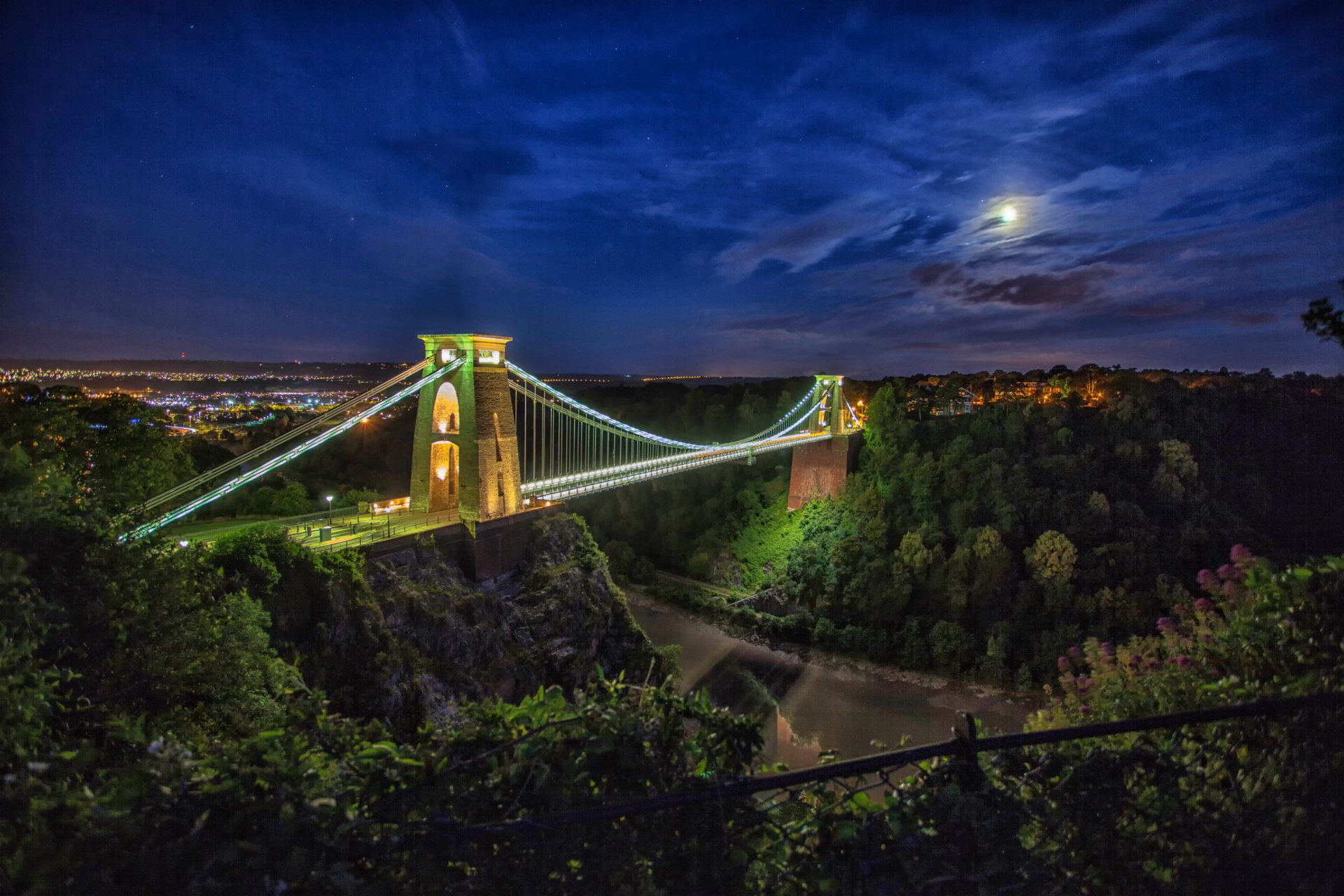 Bridge, Clifton Suspension Bridge, Tree, 1080P, England, Forest, Bridges, HD Wallpaper