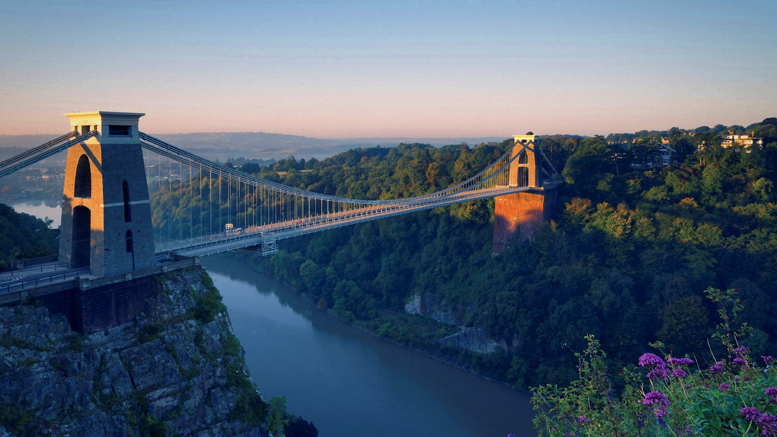 sky, architecture, transportation, bridge - man made structure, travel, travel destinations, nature, built structure, connection, river, no people, suspension bridge, HD Wallpaper