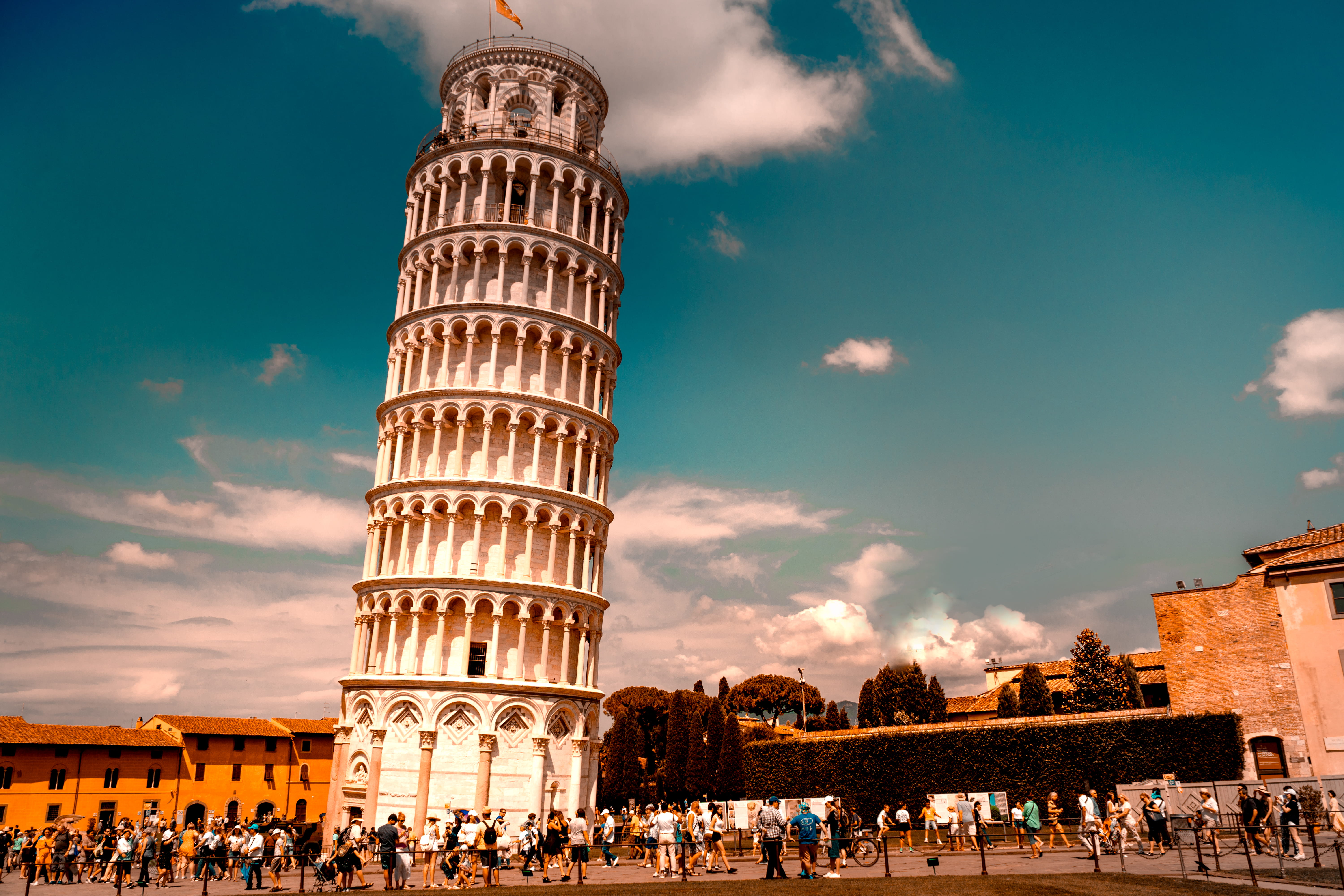 rome, built structure, women, large group of people, tower, history, tourism, men, tourist, architectural column, cloud - sky, group of people, sky, outdoors, HD Wallpaper