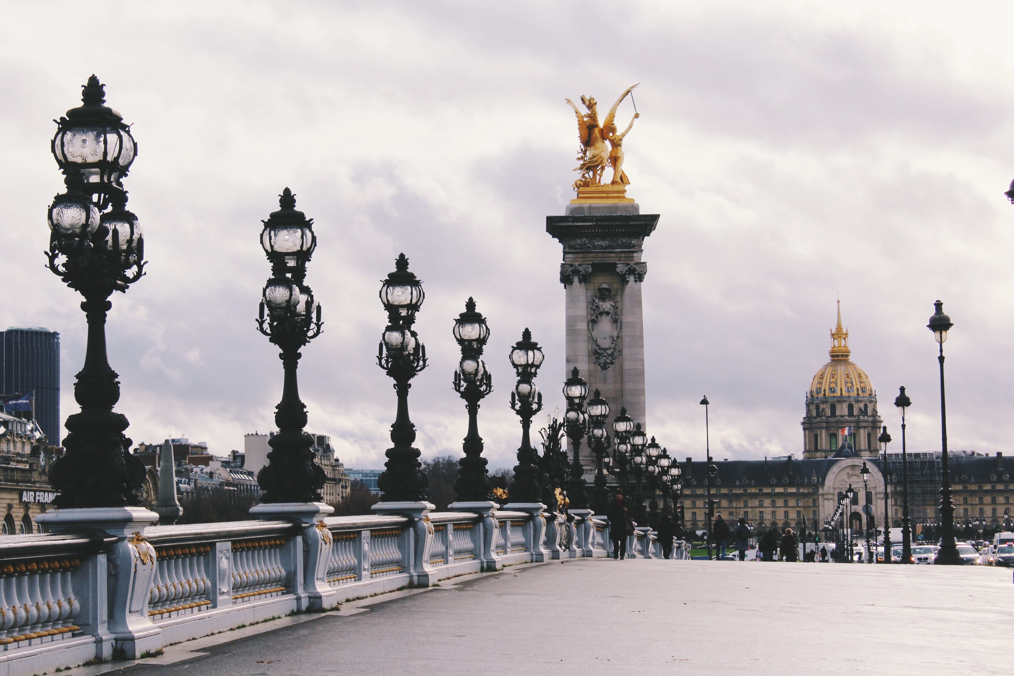 travel destinations, 2K, nature, city, paris, building exterior, street, sculpture, history, architectural column, outside, art and craft, travel, bridge, HD Wallpaper