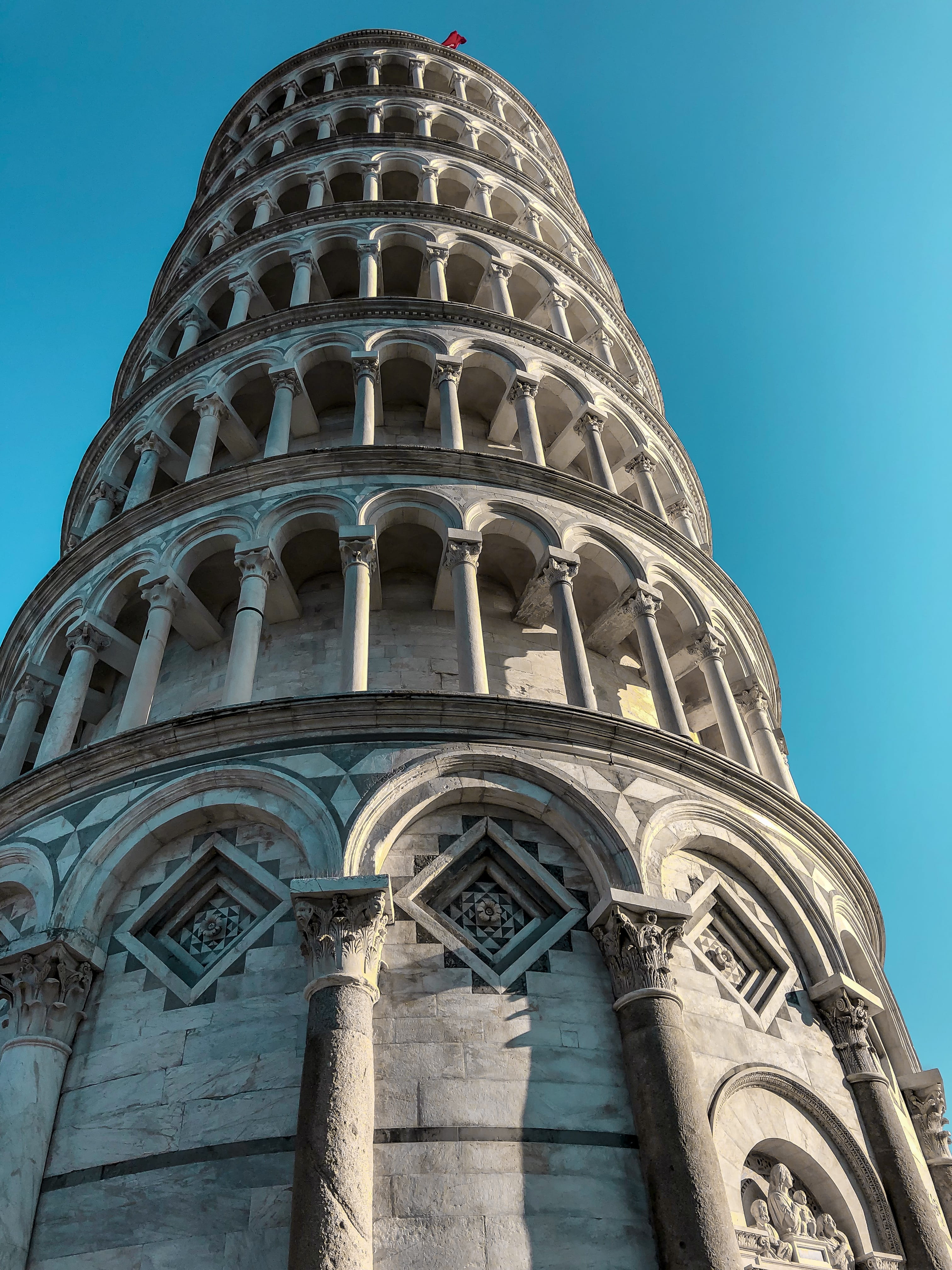 tower, building, 4K, no people, italy, pisa, architecture, pisa tower, ornate, place of worship, travel, spirituality, religion, travel destinations, arch, Phone HD Wallpaper