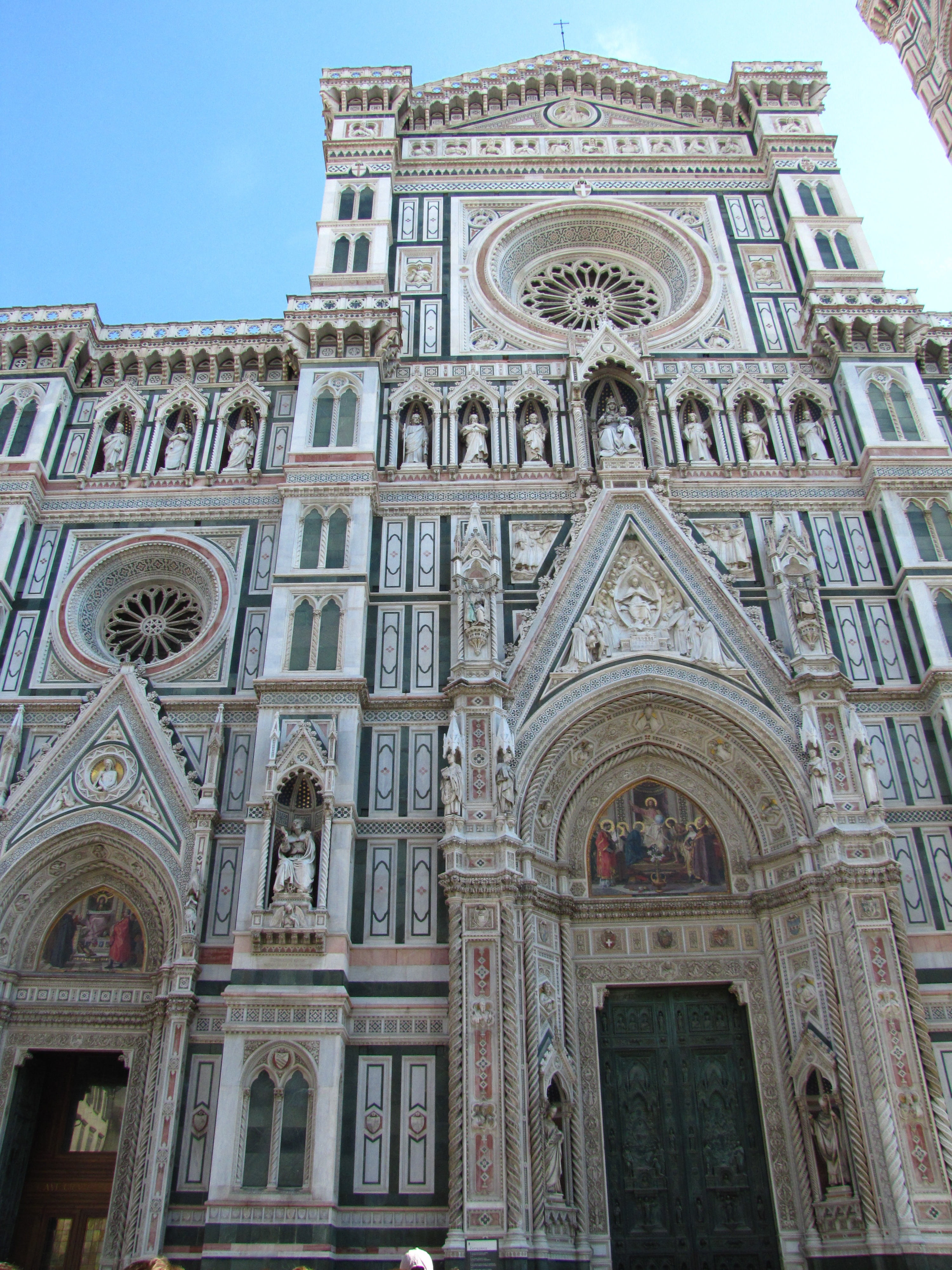 architecture, building, gothic style, window, nice, central torcello di santa maria del fiore, florence, ornate, low angle view, 4K, place of worship, Phone HD Wallpaper
