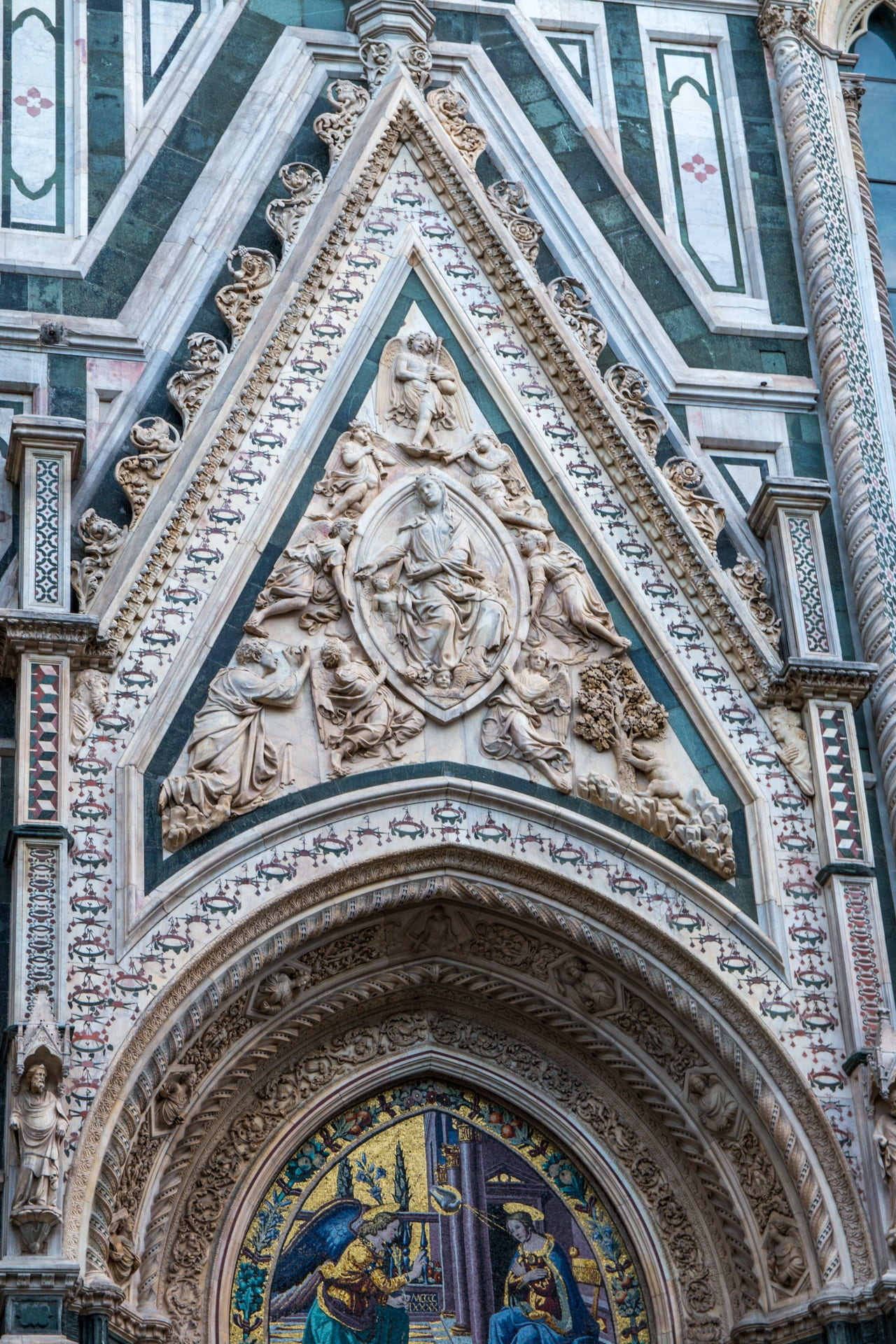 cathedral of florence, church, ceiling, craft, building exterior, religion, city, architecture, bas relief, representation, ornate, dom, dome, no people, Phone HD Wallpaper