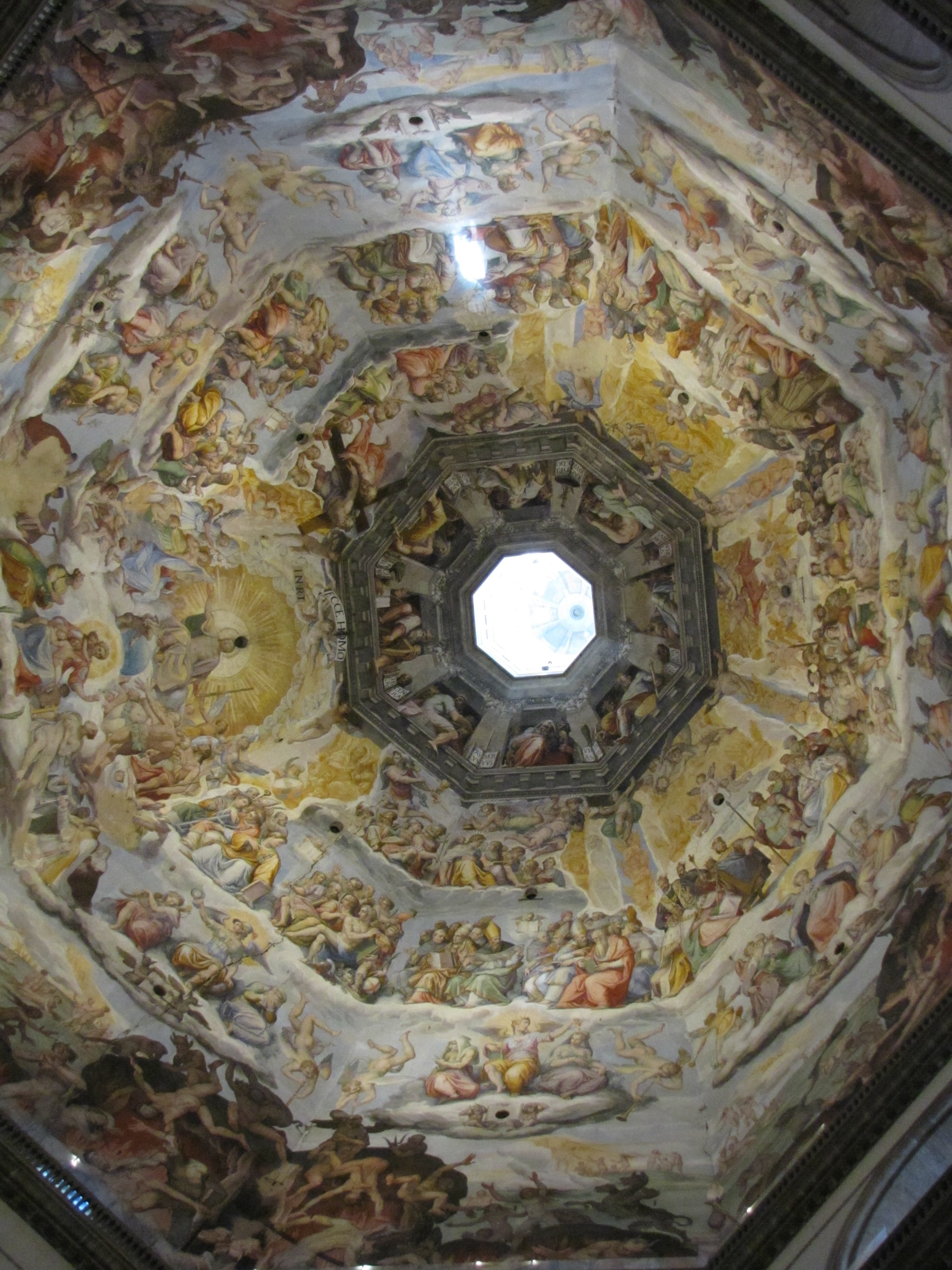 church, cupola, ceiling, architecture, belief, building, dome, florence, place of worship, no people, the past, day, art and craft, directly below, mural, Phone HD Wallpaper