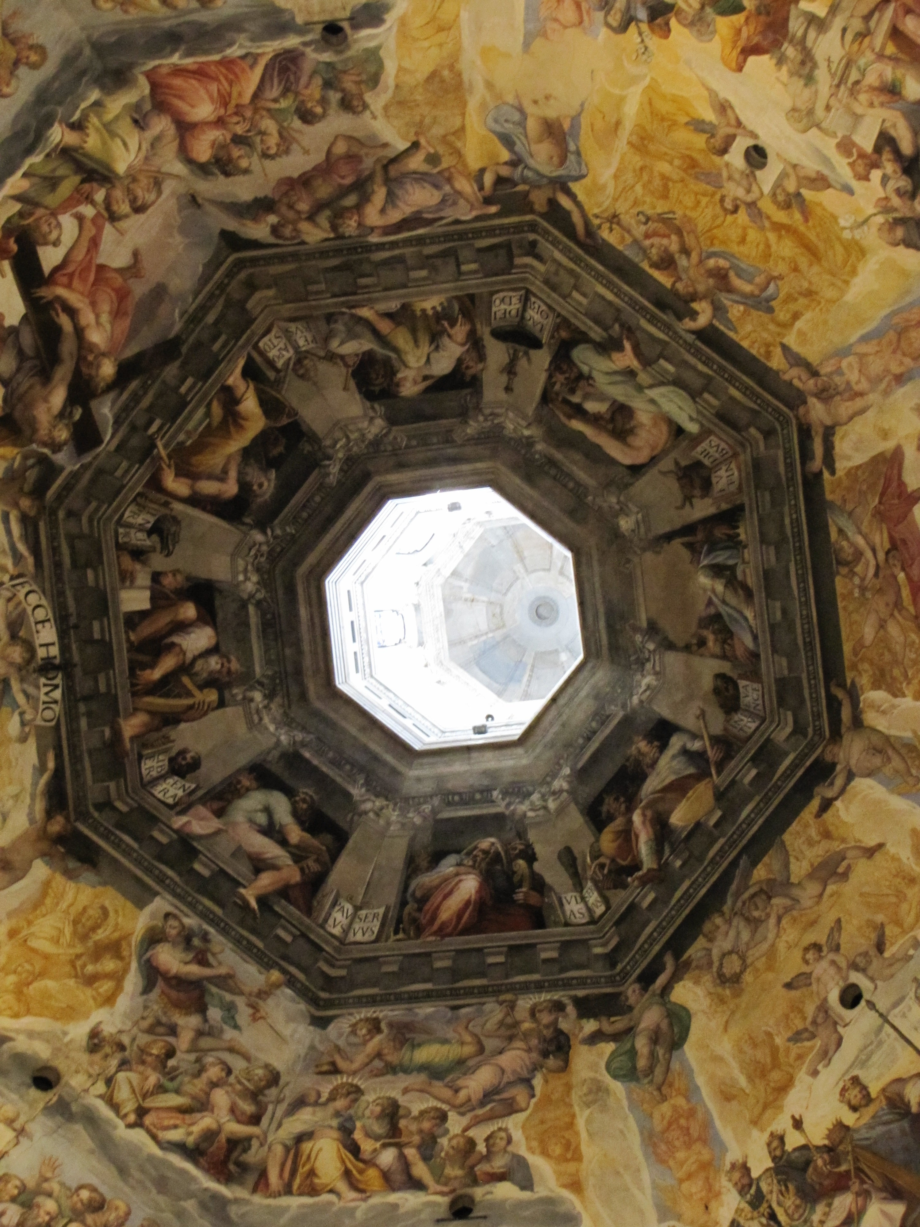 spirituality, church, human representation, mural, belief, built structure, indoors, directly below, ceiling, florence, central torcello di santa maria del fiore, Phone HD Wallpaper
