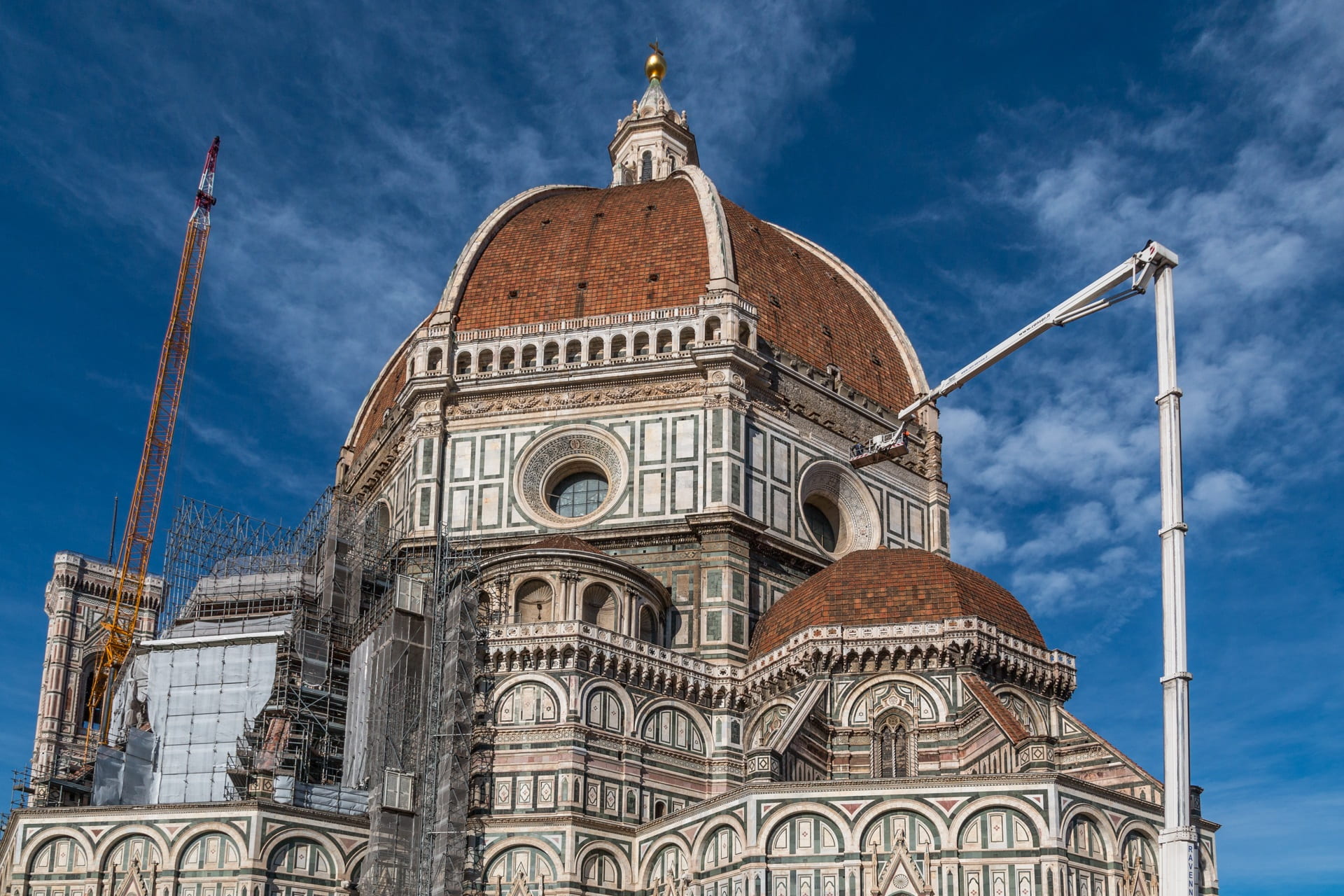 dom, facade, no people, belief, sky, tower, outdoors, firenze, 1080P, florence cathedral, city, clock, cattedrale di santa maria del fiore, cathedral, HD Wallpaper