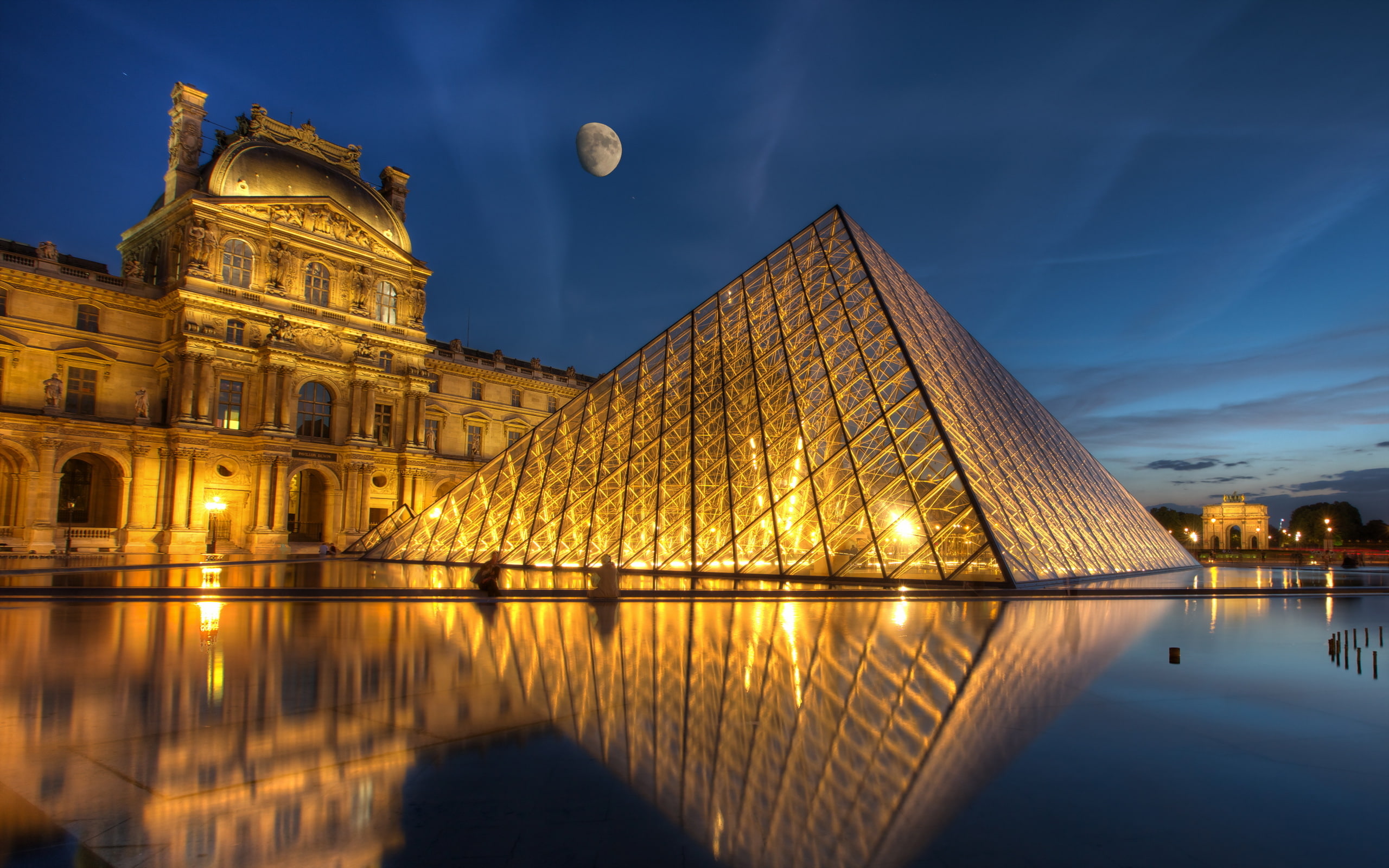 France, Paris, Louvre, 2K, Ile-de-France, digital, HD Wallpaper