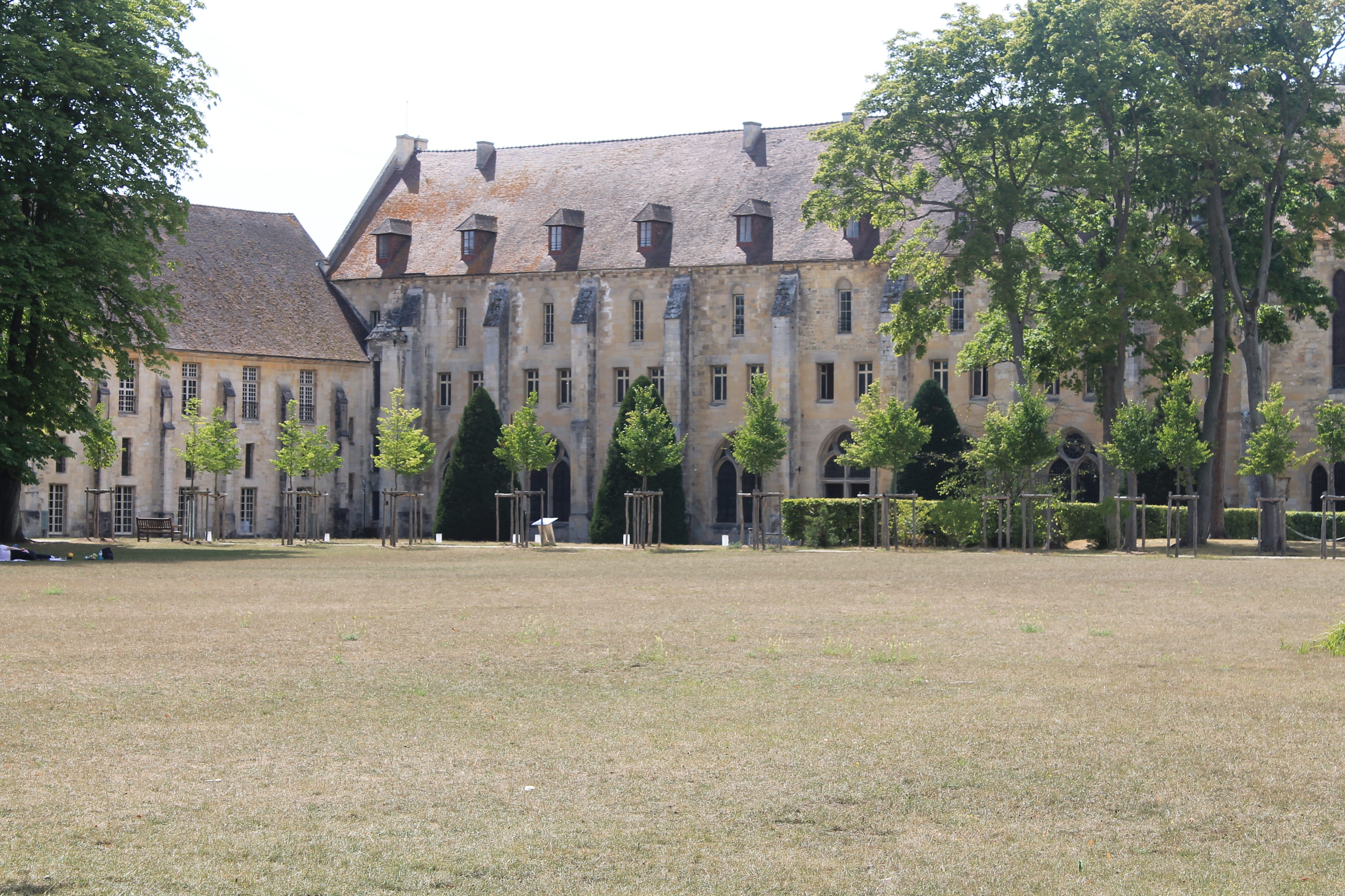 Abbey, building exterior, abbey royaumont, outdoors, education, building, 4K, clear sky, no people, val doise, window, architecture, abbey, growth, plant, HD Wallpaper