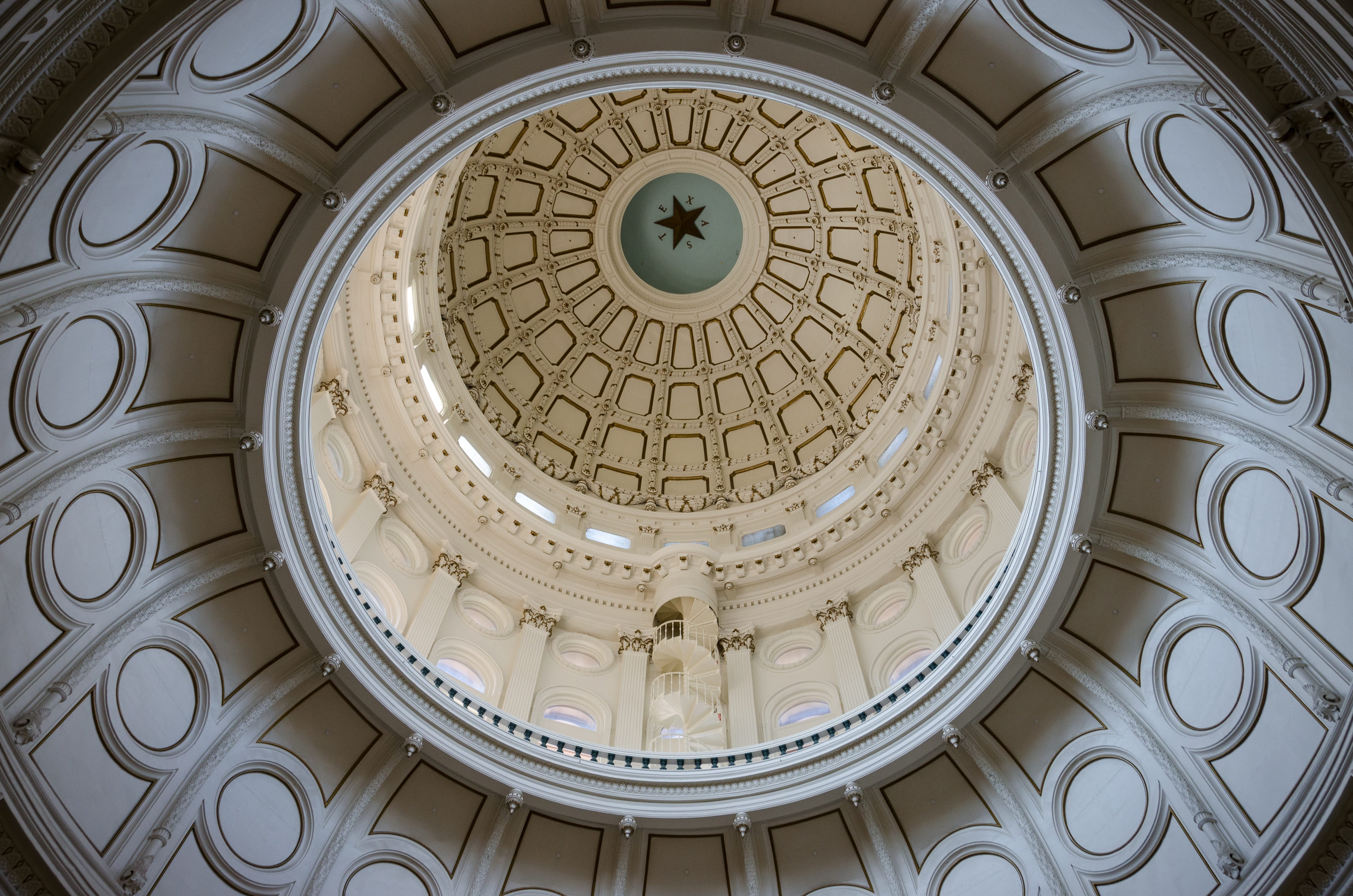 craft, low angle view, capital, trees, building exterior, texas, cupola, downtown, no people, star, classical style, neo-classical, ornate, white, low, HD Wallpaper
