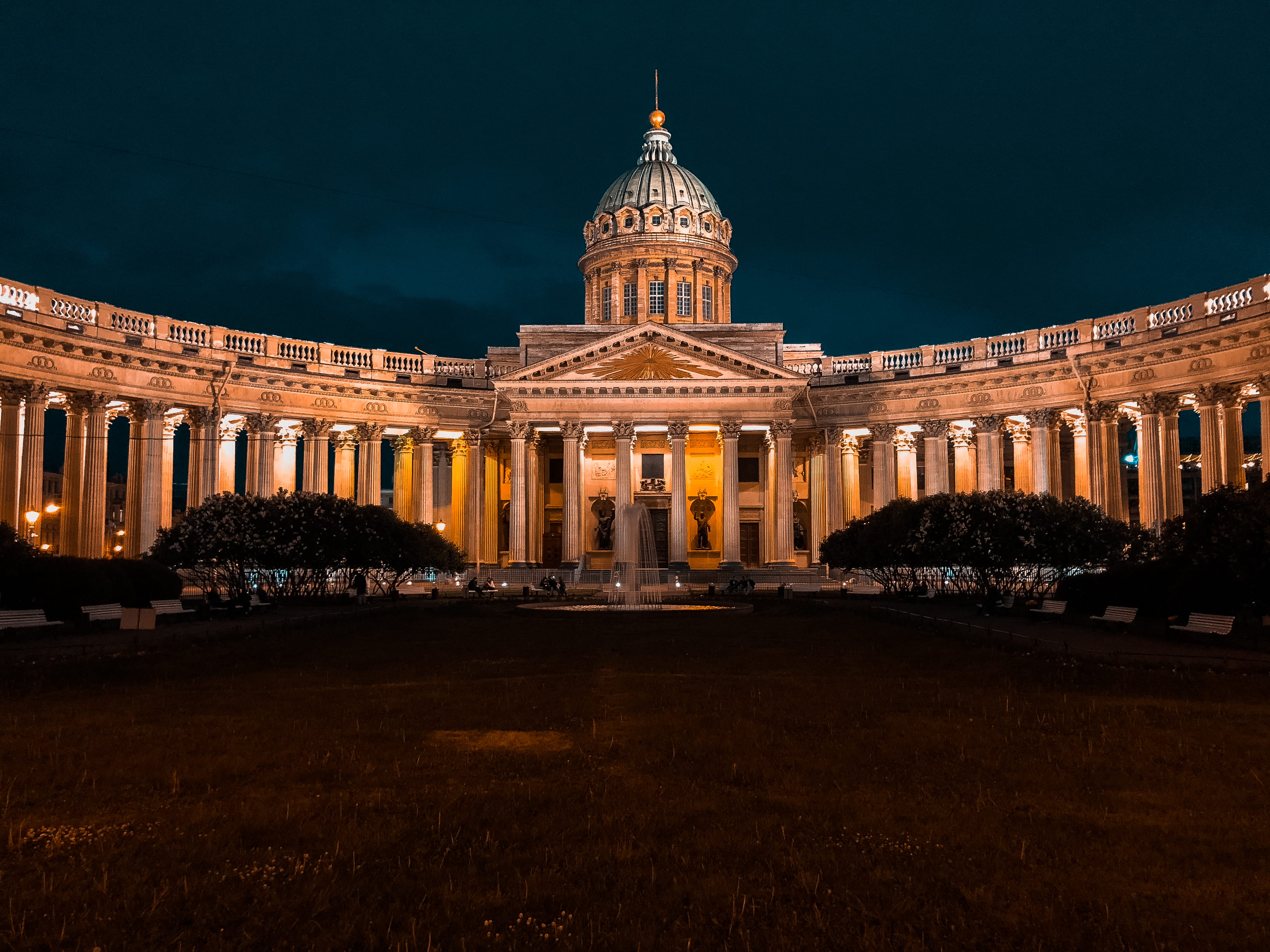 st. petersburg, parliament, town, travel, pillar, tourism, kazan cathedral, illuminated, built structure, city, russia, nature, the past, concrete, tower, HD Wallpaper