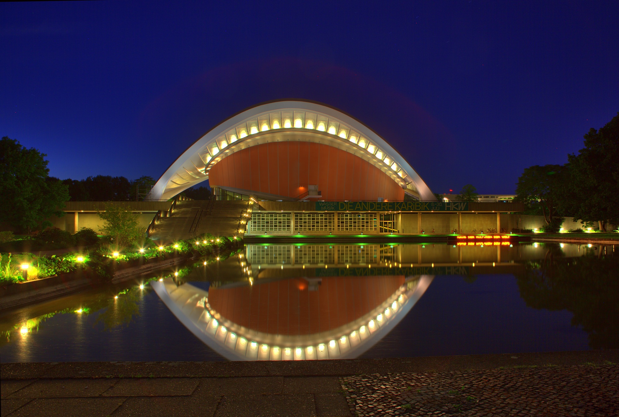 outdoors, night, bridge - man made structure, 1080P, building, reflection, transportation, built structure, places of interest, illuminated, capital, architecture, HD Wallpaper